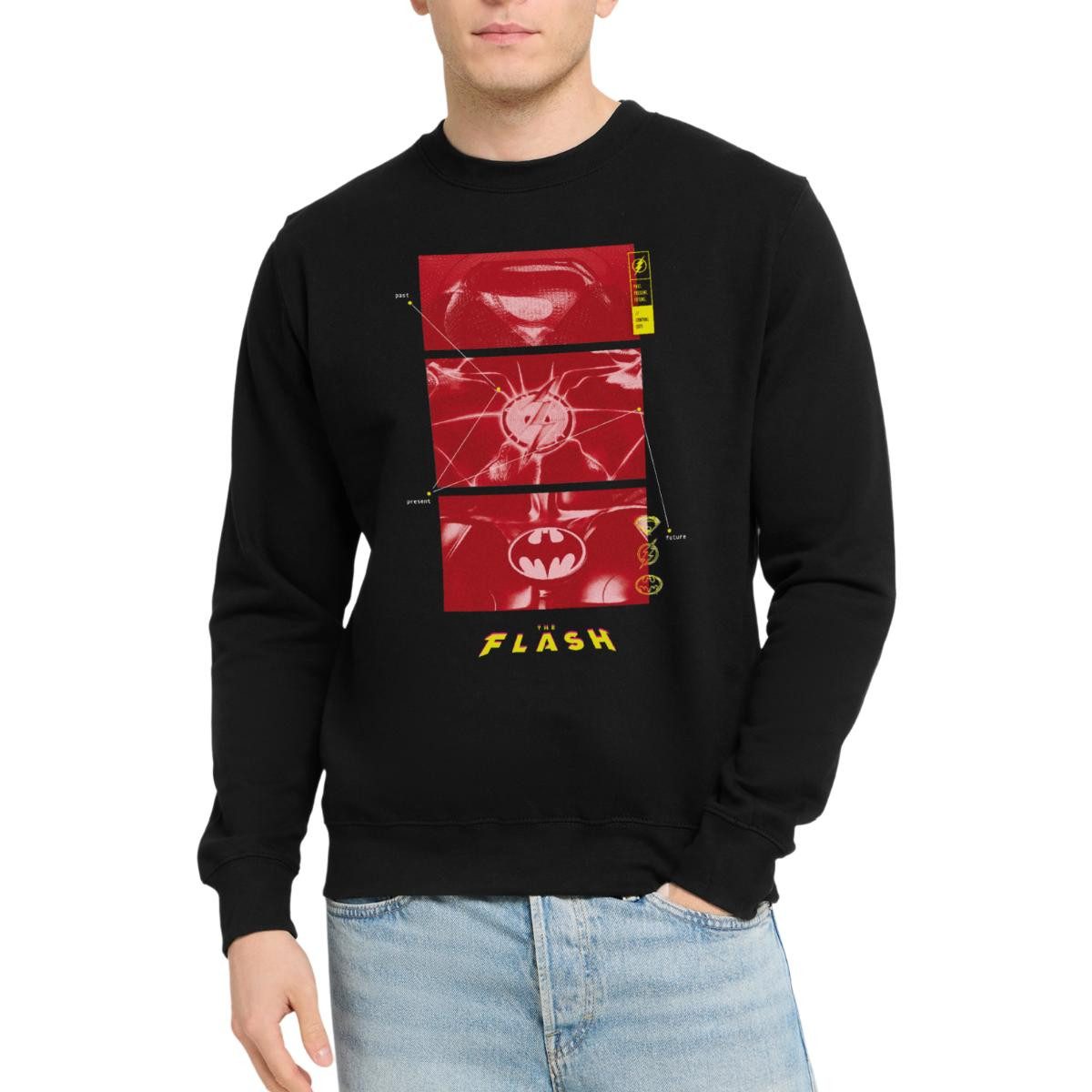 Spreadshirt Sweatshirt The Flash Anzüge Supergirl Flash Batman Mit Logos Unisex Pullover (1-tlg)