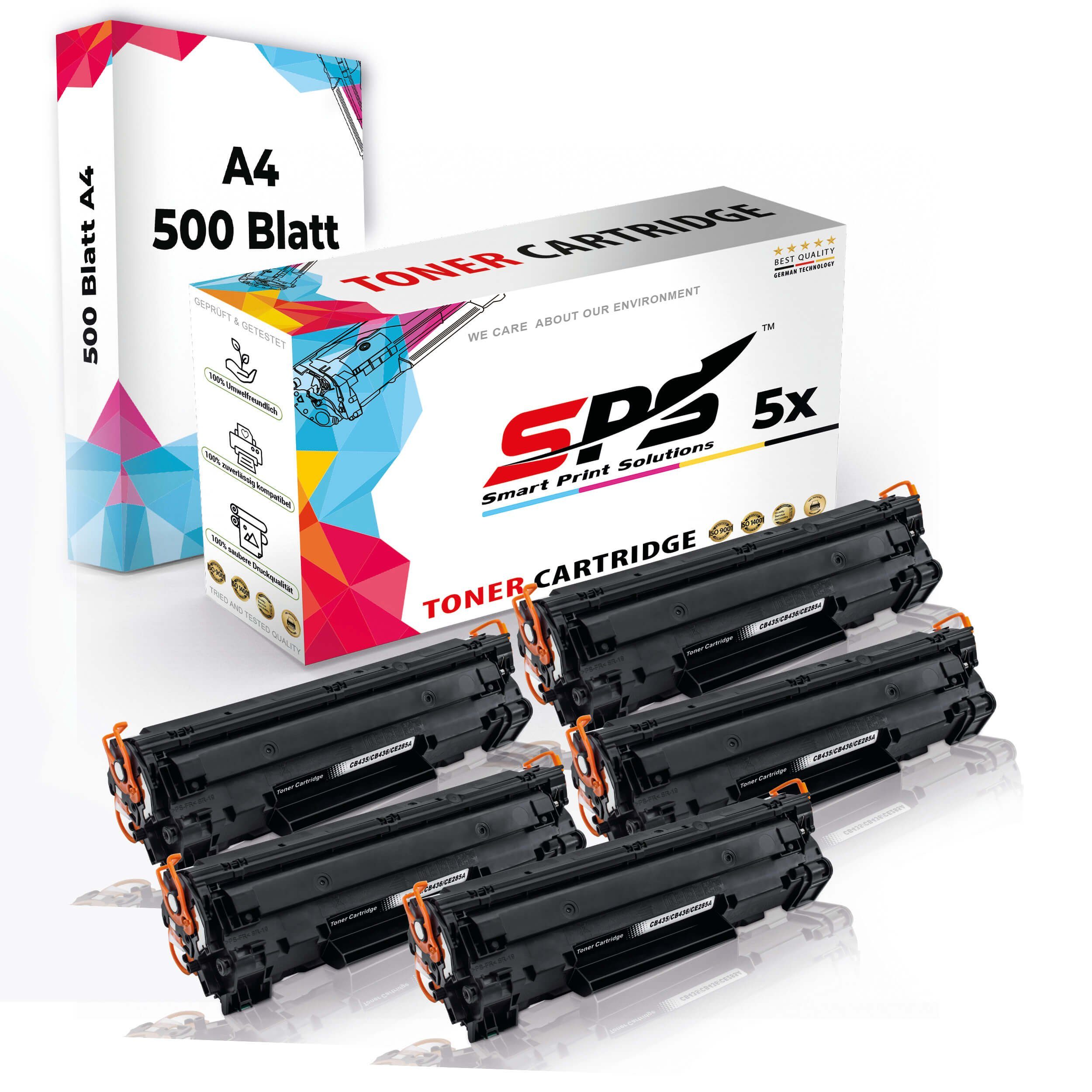 SPS Tonerkartusche Druckerpapier A4 + 5x Multipack Set Kompatibel für HP LaserJet P 1505, (5er Pack)