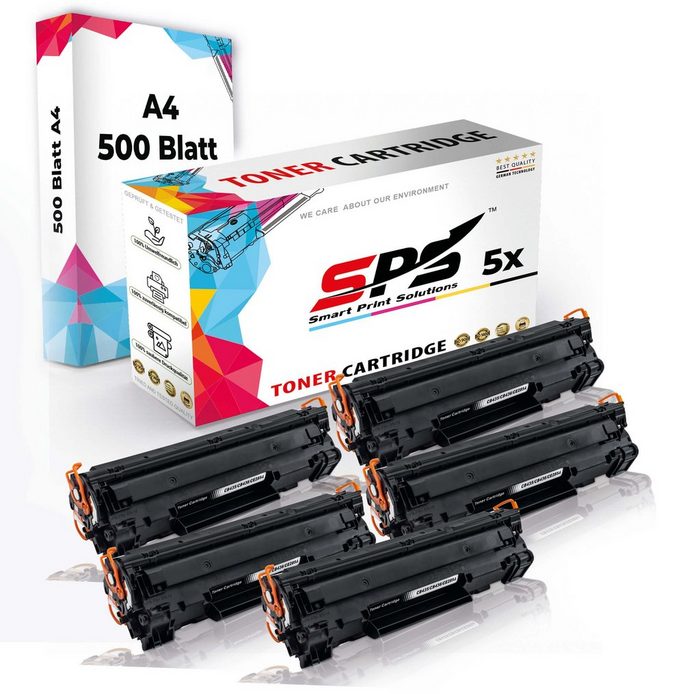 SPS Tonerkartusche Druckerpapier A4 + 5x Multipack Set Kompatibel (6er Pack 5x Toner 1x A4 Druckerpapier)
