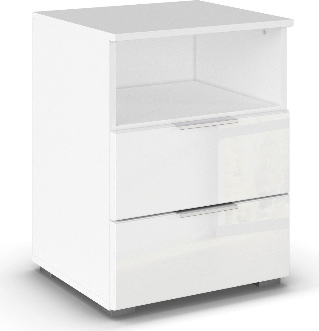 Nachtkommode Nachttisch Nachtschrank Nachtkonsole AGORDO mit Glasfront