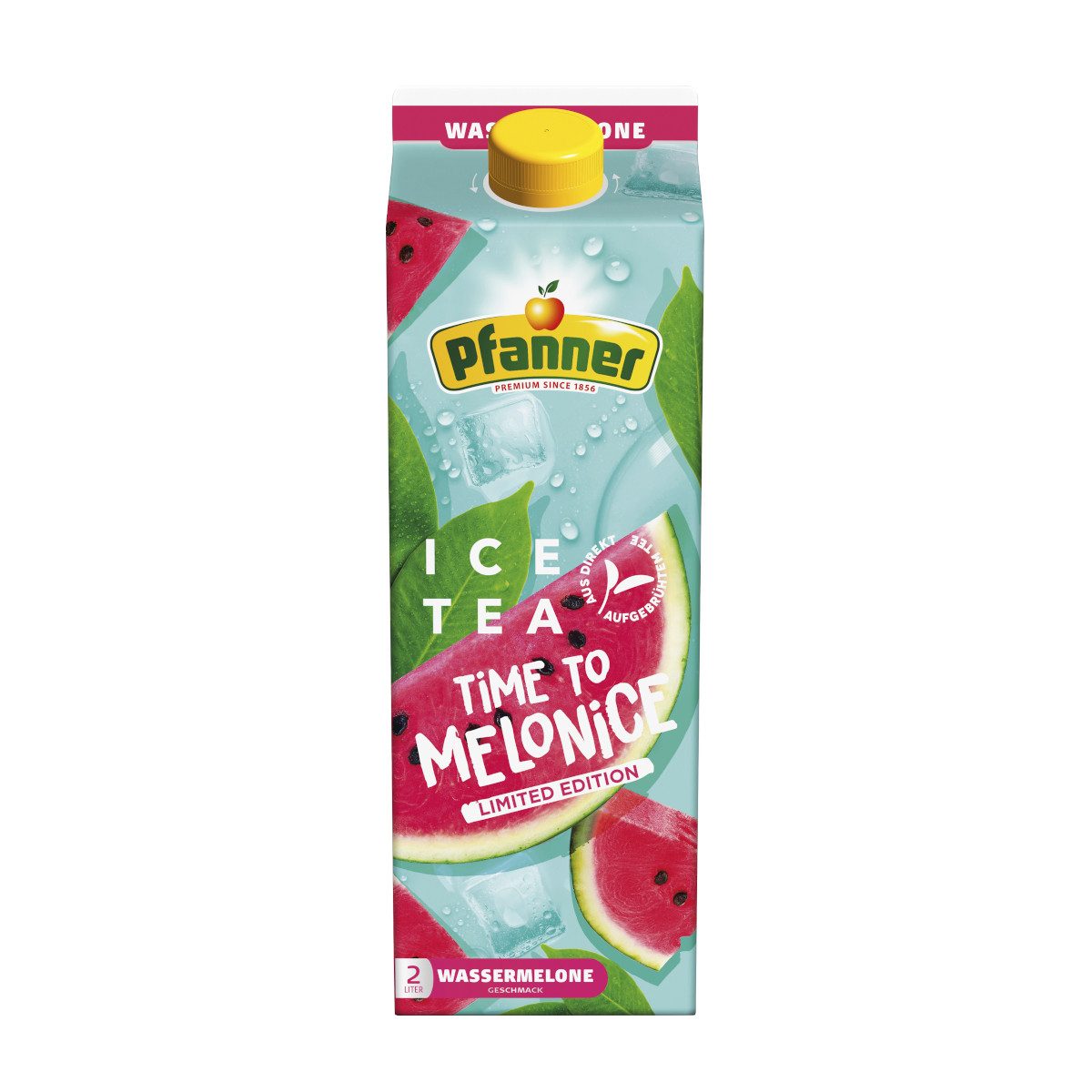 Pfanner Tee, Pfanner Eistee Wassermelone mit süß-frischem Geschmack Packung 2000ml