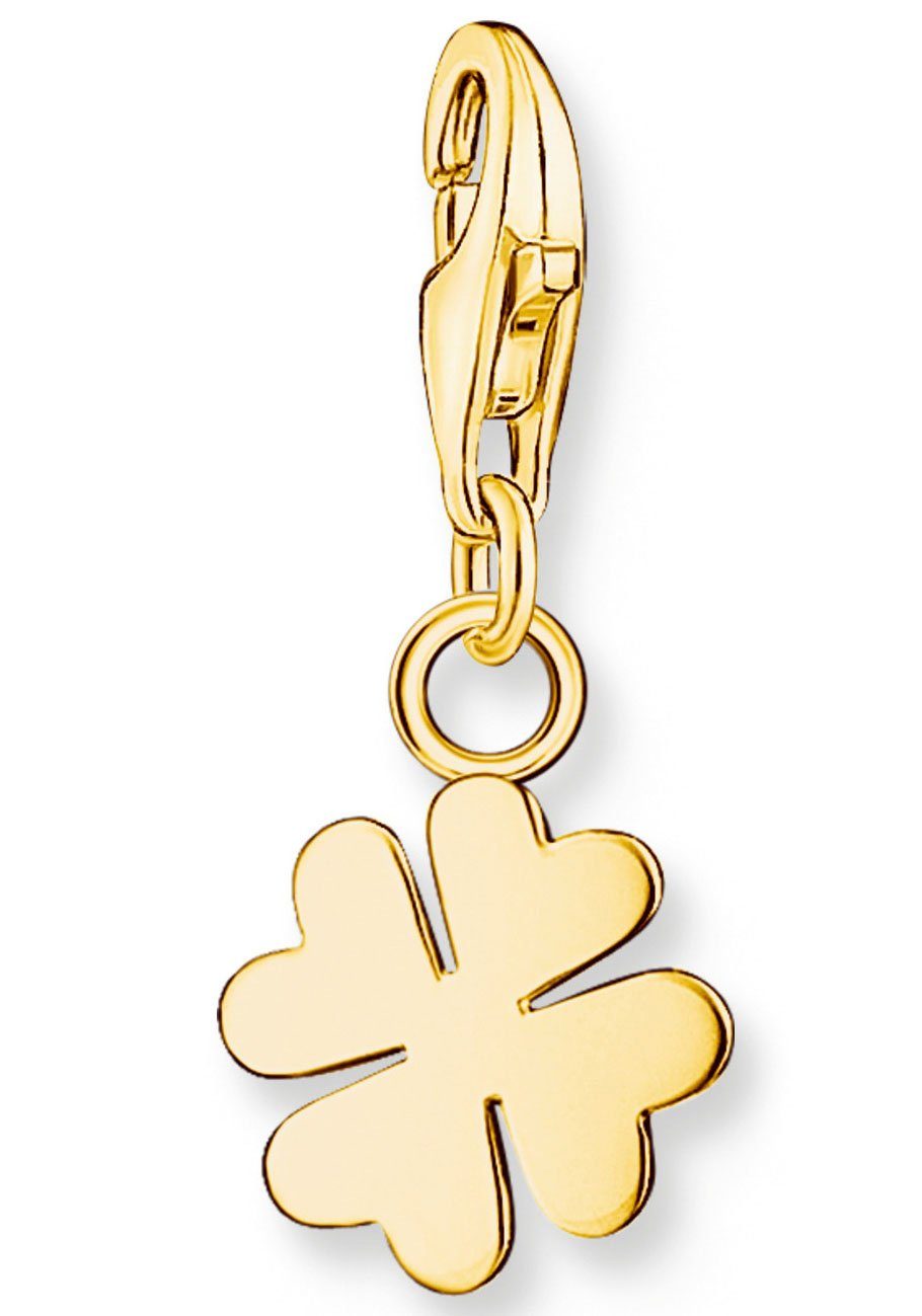 THOMAS SABO Charm-Einhänger Kleeblatt vergoldet, 1991-413-39