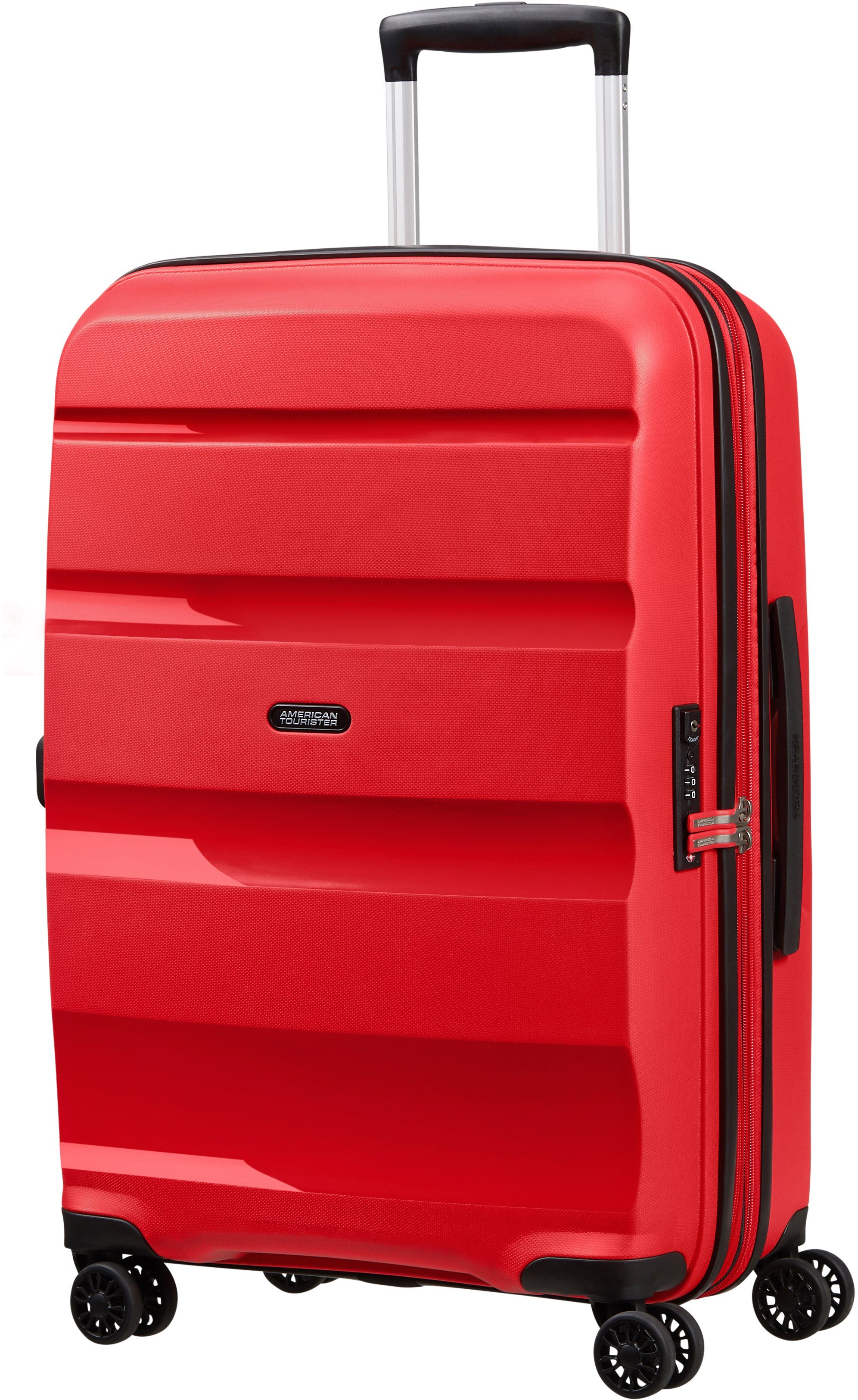 66 American Volumenerweiterung Hartschalen-Trolley Bon Red 4 DLX, mit Magma Rollen, cm, Tourister® Air