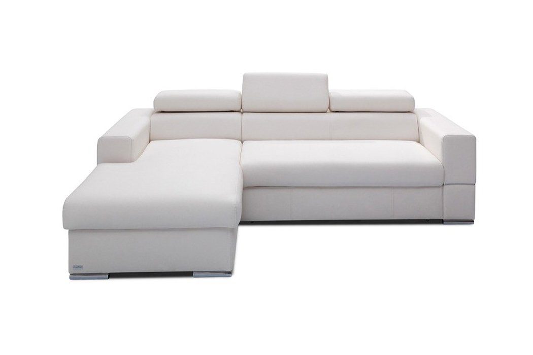 Weiß Bettfunktion JVmoebel Couch Ecksofa Design Polster Textil Modern L-Form Ecksofa,