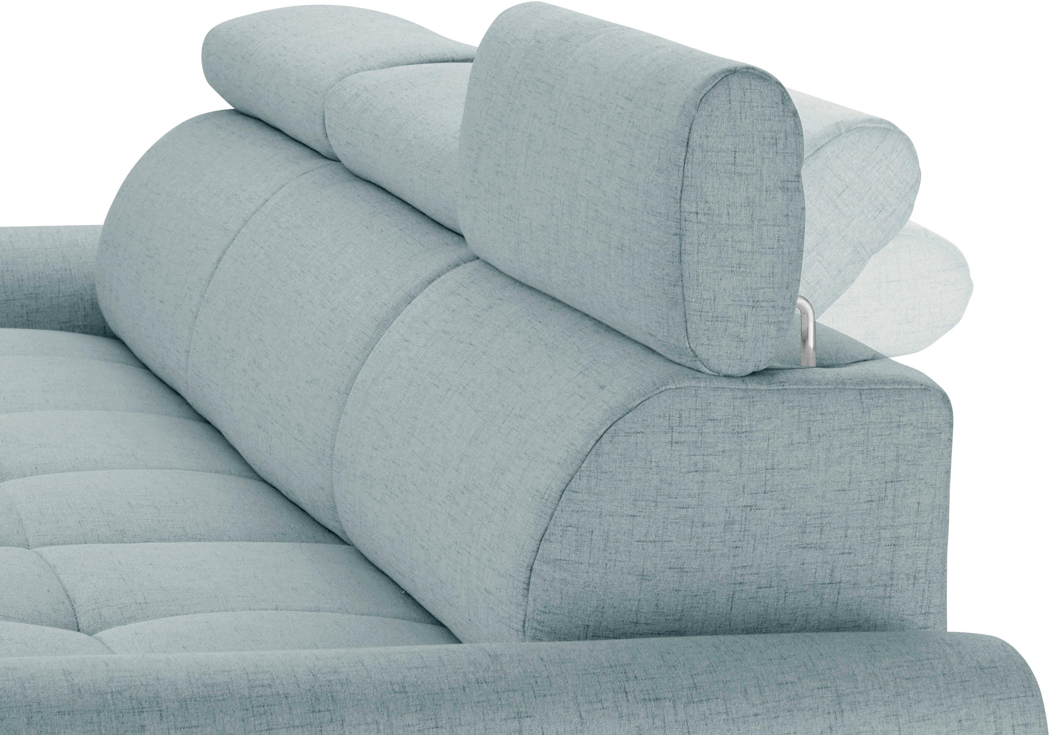 sit&more Ecksofa Riva L-Form, inklusive Kopteilverstellung, wahlweise mit Schlaffunktion
