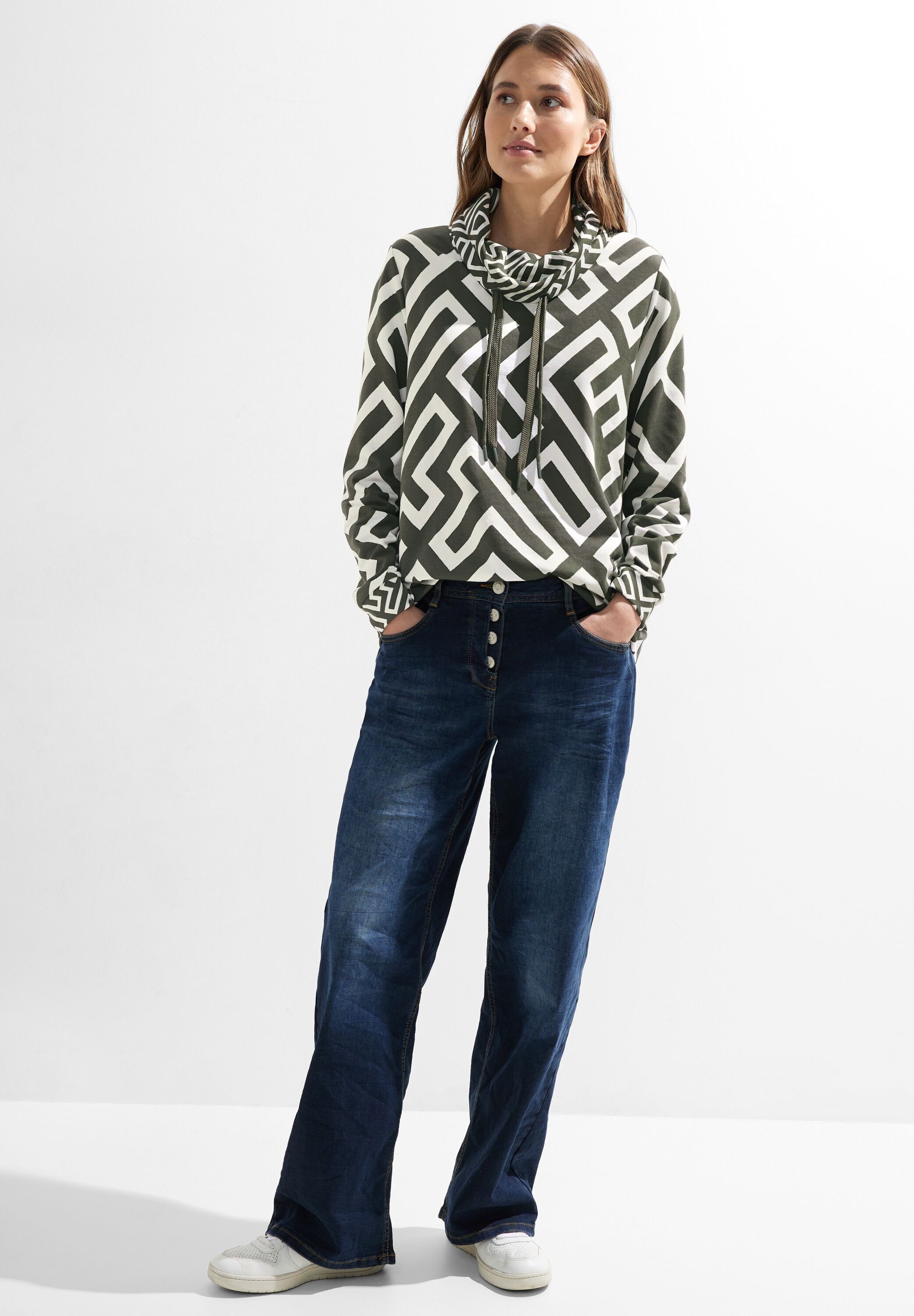 CECIL Langarmshirt mit Grafik-Print