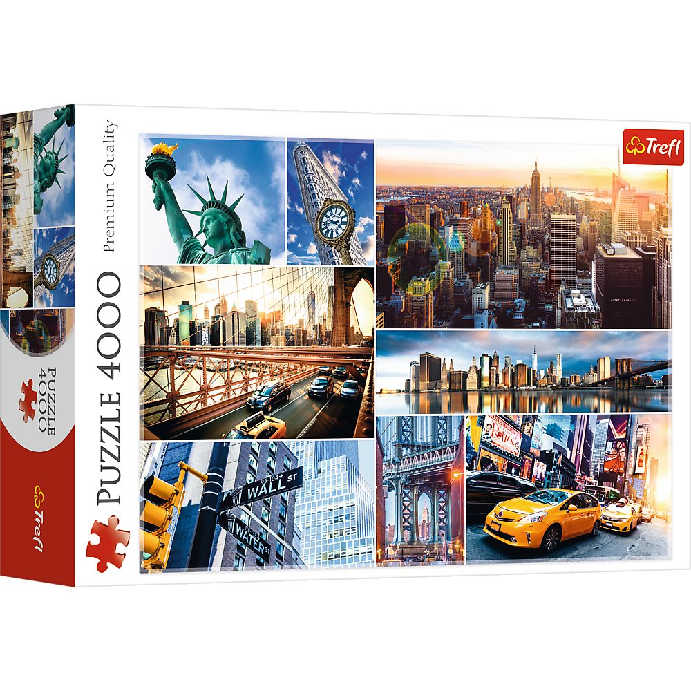 Trefl Puzzle Trefl 45006 New York - Collage 4000 Teile Puzzle, 4000 Puzzleteile, Made in Europe