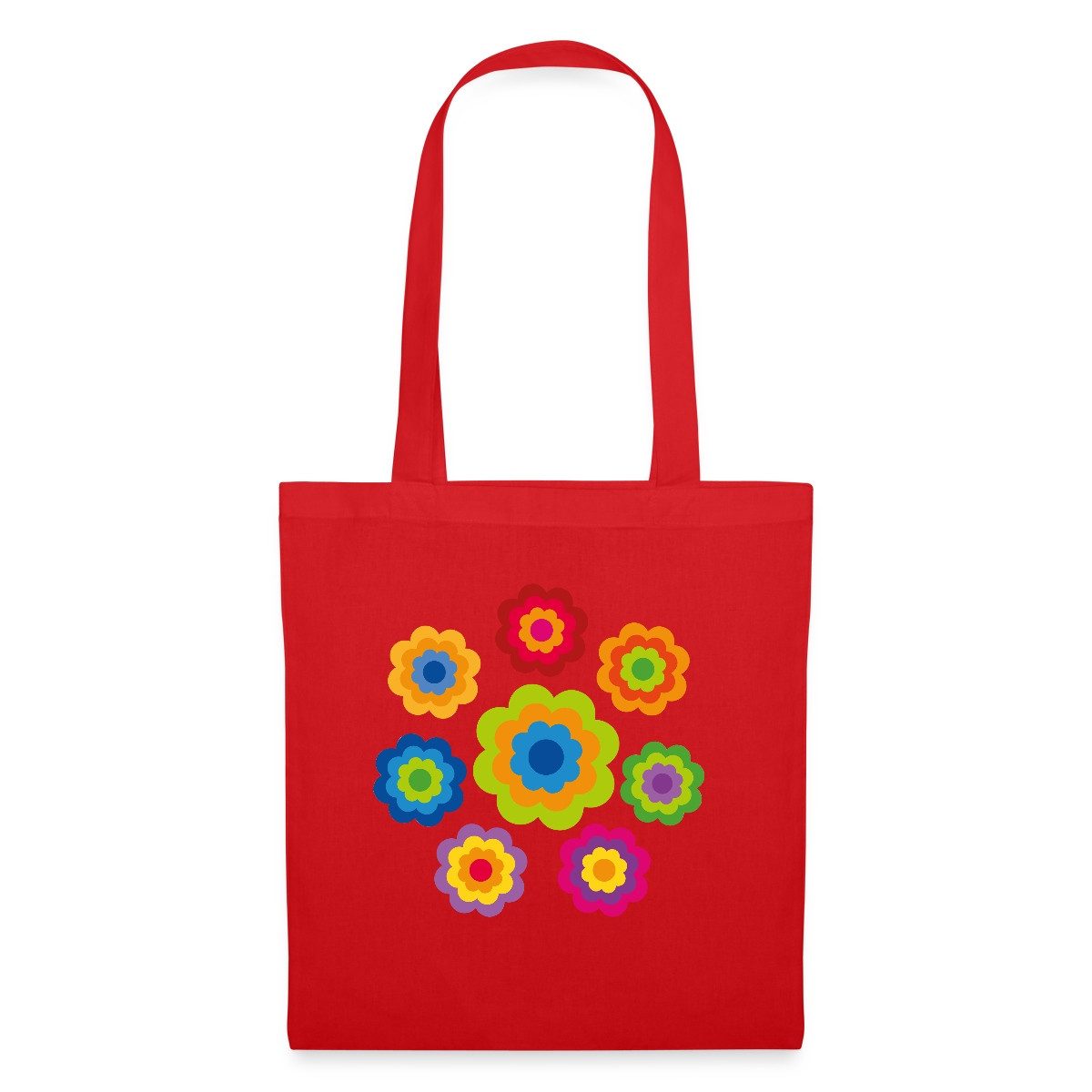 Spreadshirt Henkeltasche 70er Jahre Hippie Flower günstig online kaufen