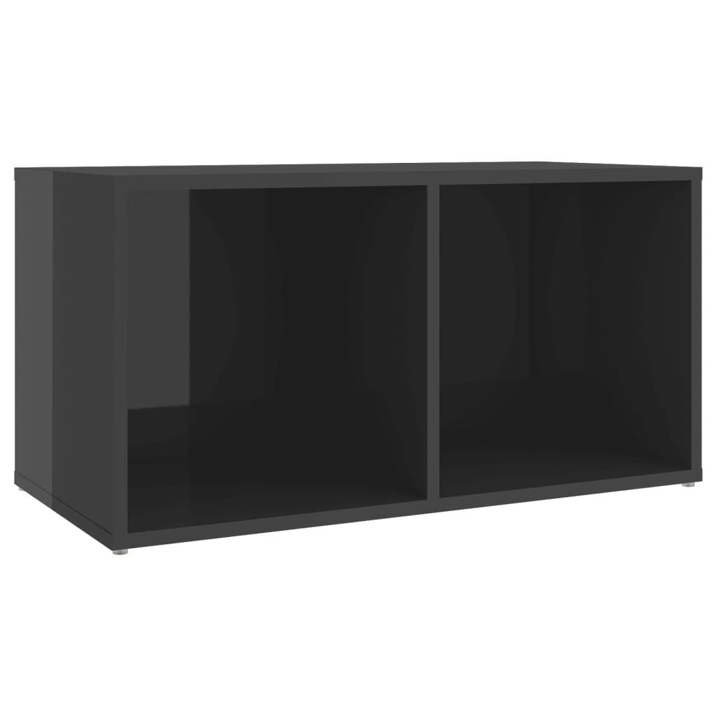 vidaXL TV-Schrank TV-Schrank Hochglanz-Grau 72x35x36,5 cm Holzwerkstoff (1-St)