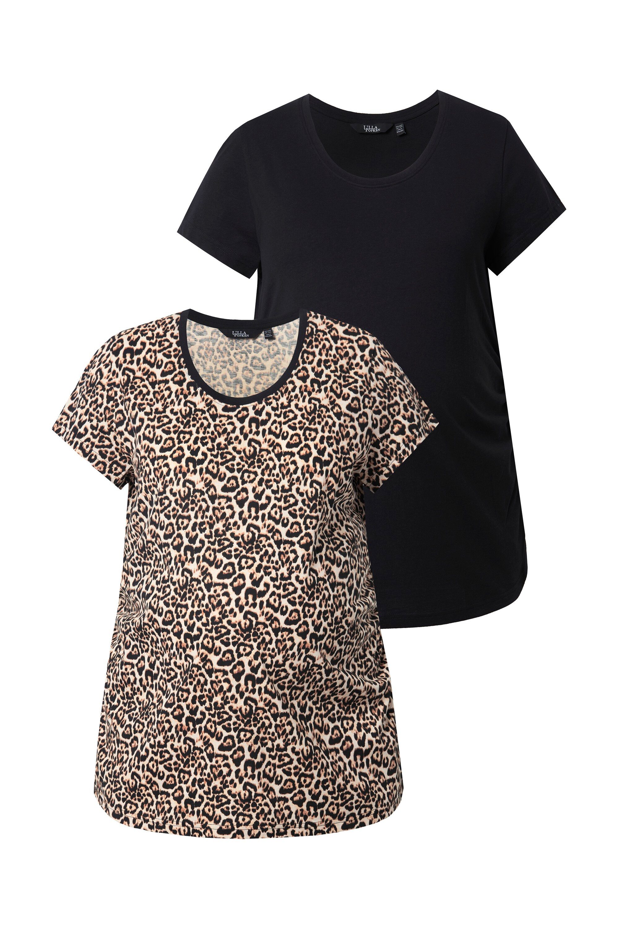 Ulla Popken T-Shirt Bellieva-T-Shirts 2er-Pack Halbarm Schwangerschaft günstig online kaufen