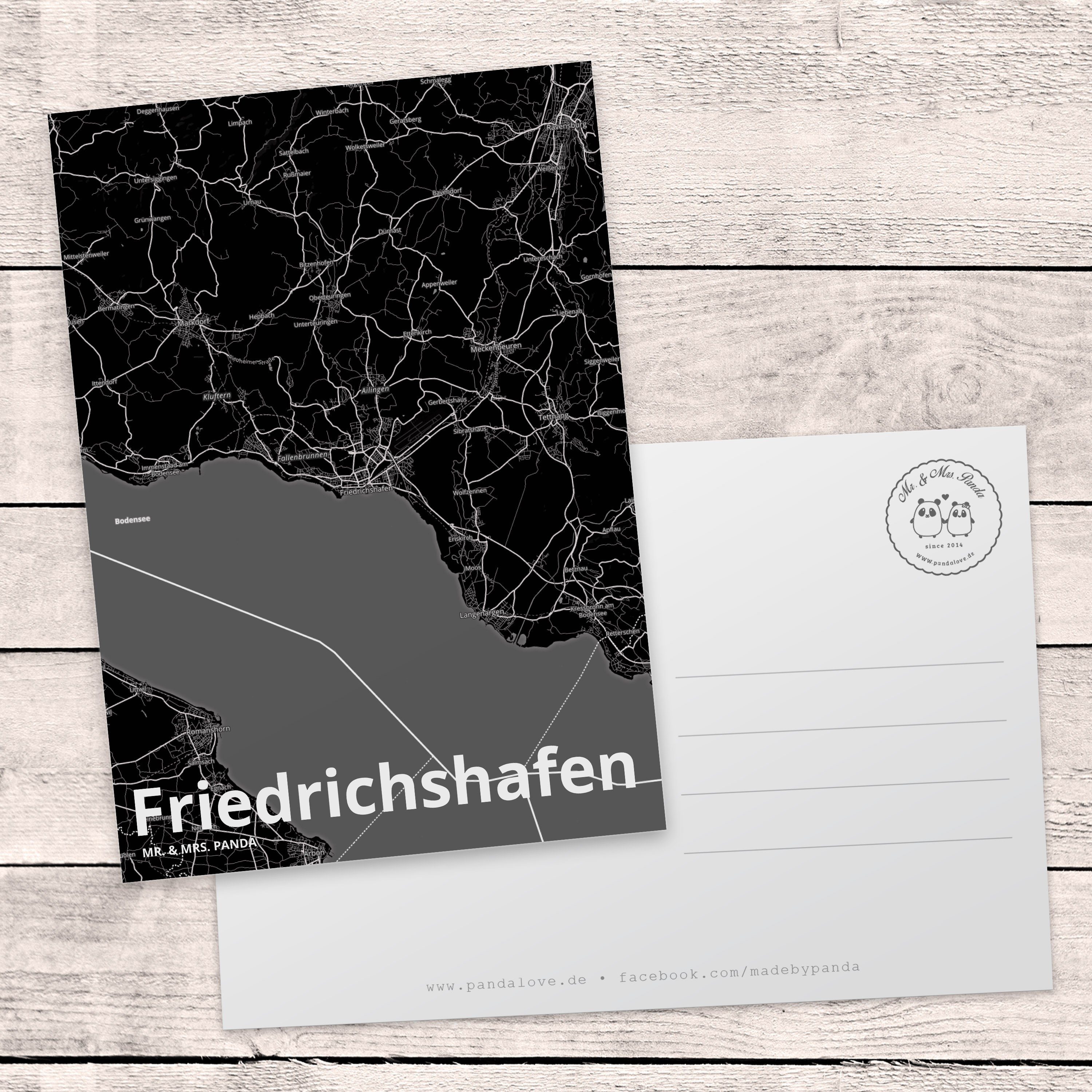 Friedrichshafen Dorf, Panda Lan Ansichtskarte, Dorf & Mrs. Geschenk, Stadt Postkarte Karte Mr. -