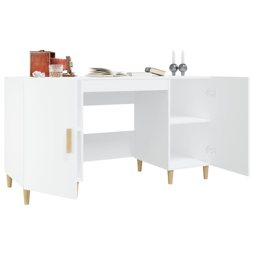 Schreibtisch cm Holzwerkstoff furnicato Weiß 140x50x75