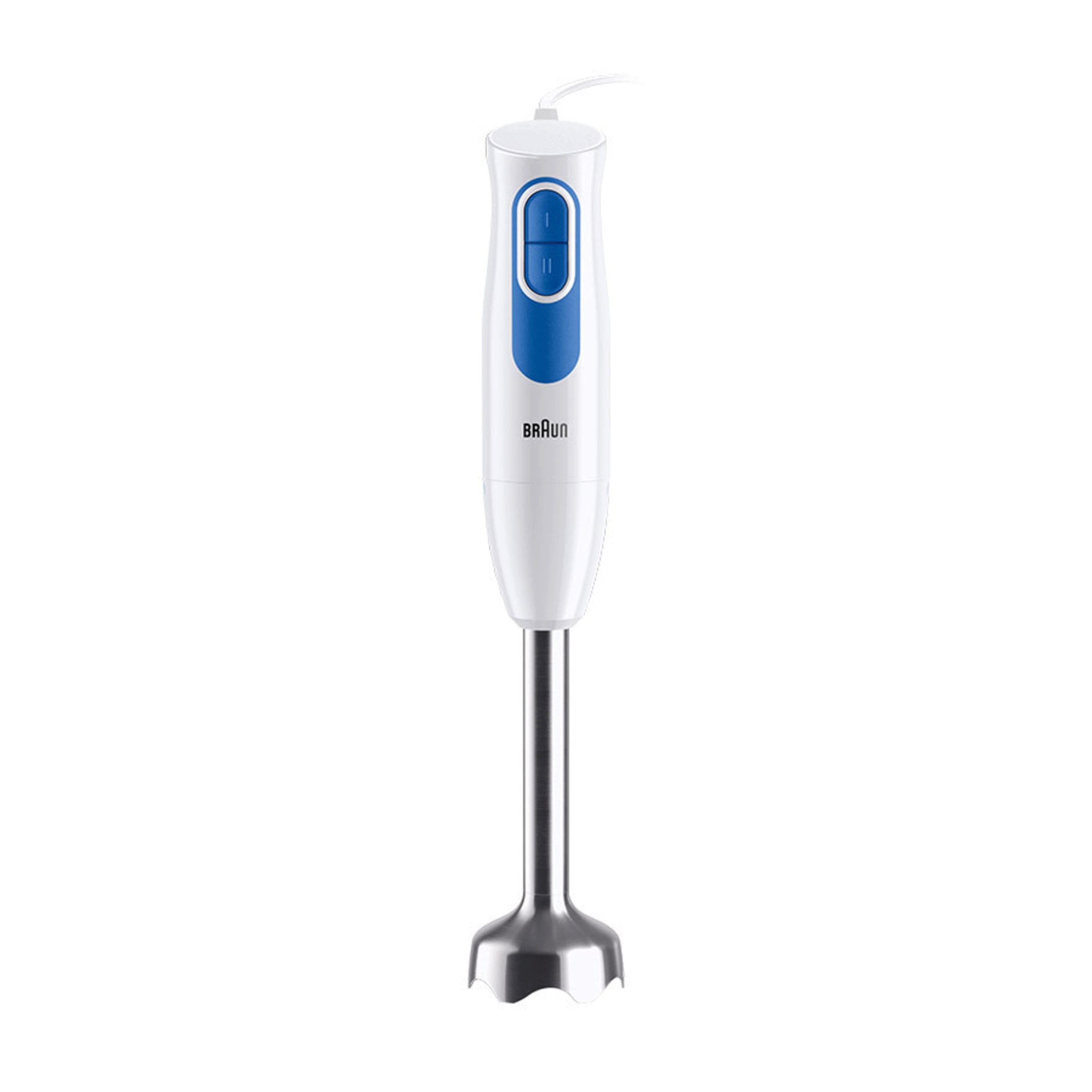Braun Stabmixer MultiQuick 2 MQ 20.236 M - 600 W, 2 Geschwindigkeiten, Edelstahl, 600 W, Leicht, 500 ml Zerkleinerer, Schneebesen, Zubehör spülmaschinenfest