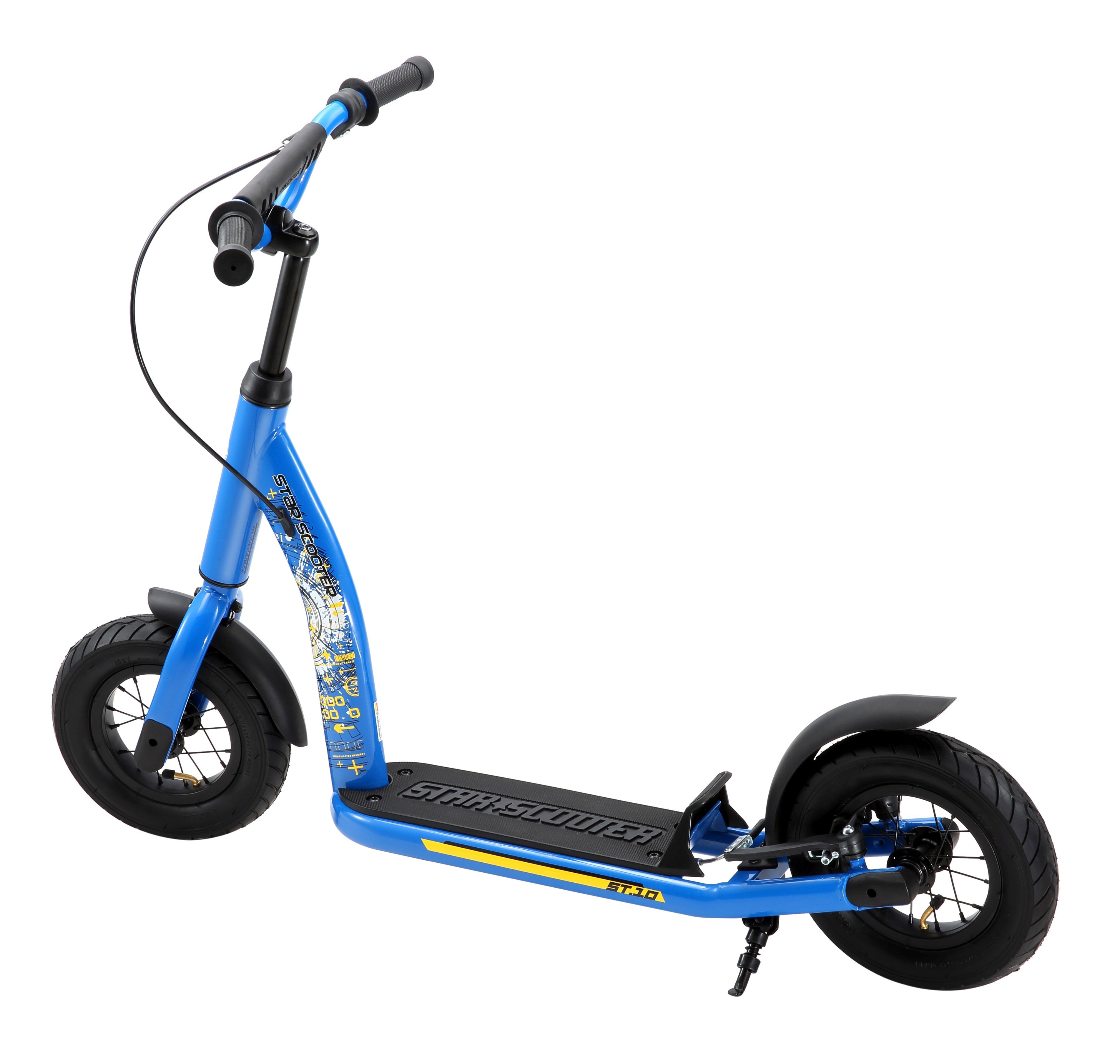 Star-Scooter Cityroller 10 Zoll, ab 5 Jahre, Kinder City Roller ab 96 cm, Jungen, Mädchen, Höhenverstellbar, Seitenständer