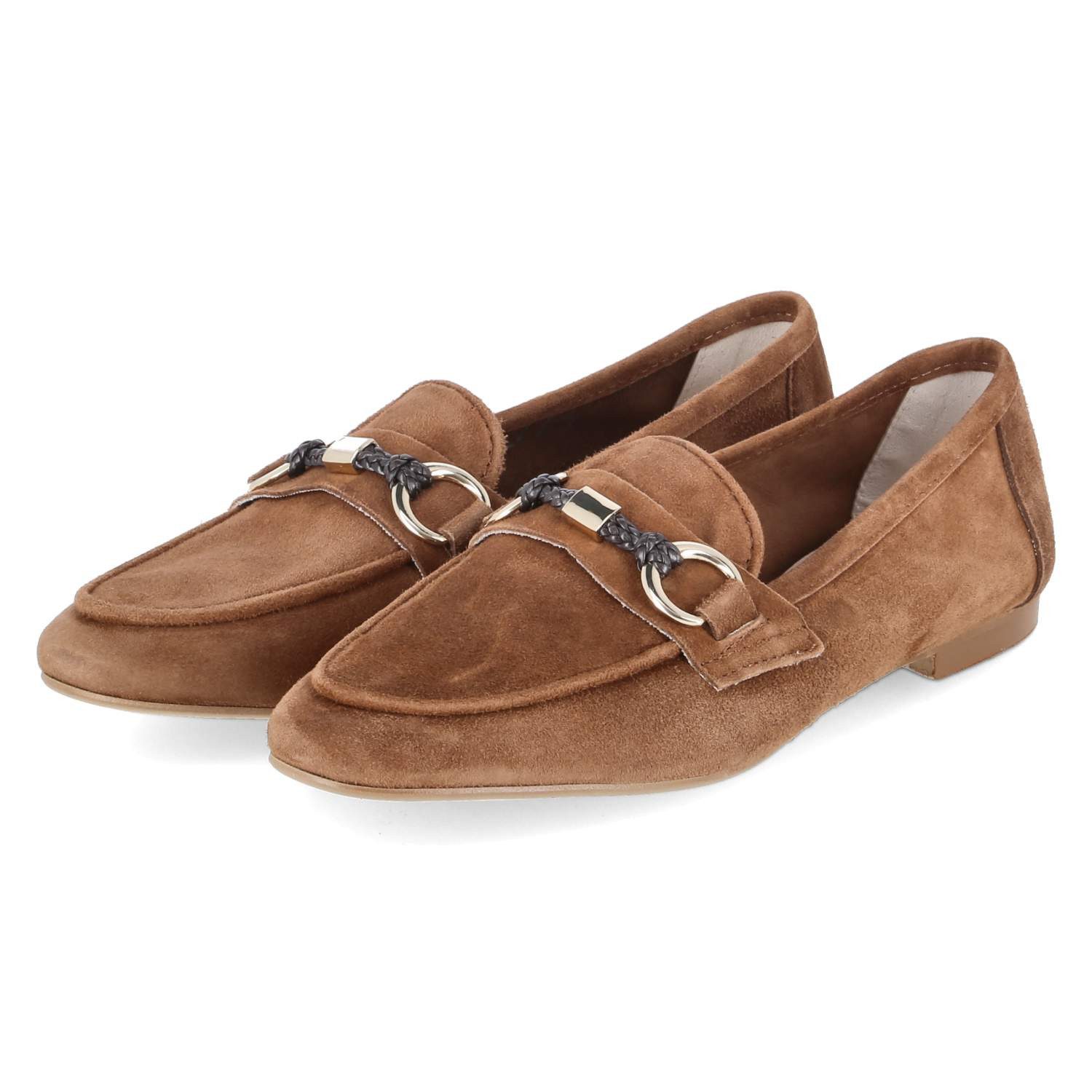 Kaerlek Kaerlek Slipper / Loafers IVY 1 LEGNO Damen Rauleder brown Slipper