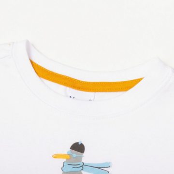 suebidou Longsleeve Langarmshirt T-Shirt Langarm weiß mit Print für Jungen
