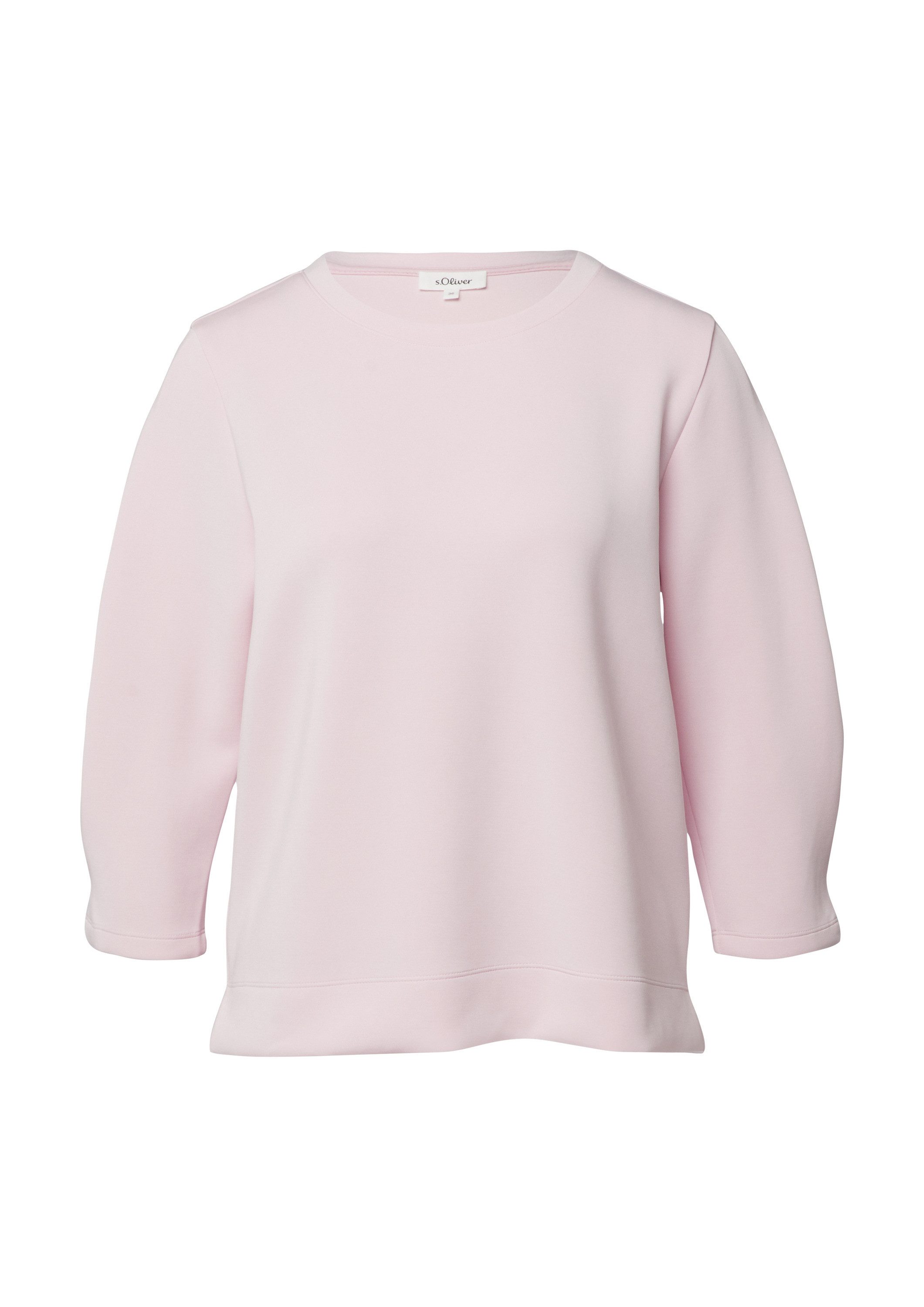 s.Oliver 3/4 Arm-Pullover Sweatshirt Sweatshirt aus Scuba mit 3/4-Arm günstig online kaufen