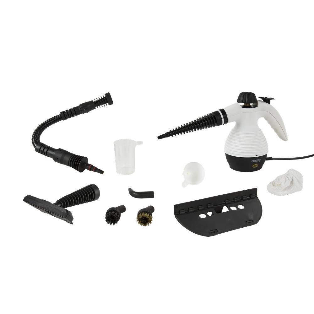 Camry Handdampfreiniger CR7021 Fensterreiniger, Dampfreiniger mit 3,5 bar, 1500 W, 350 ml Tank, 10 Zubehörteilen, Fensteraufsatz, für Haushalt, Bad, Auto