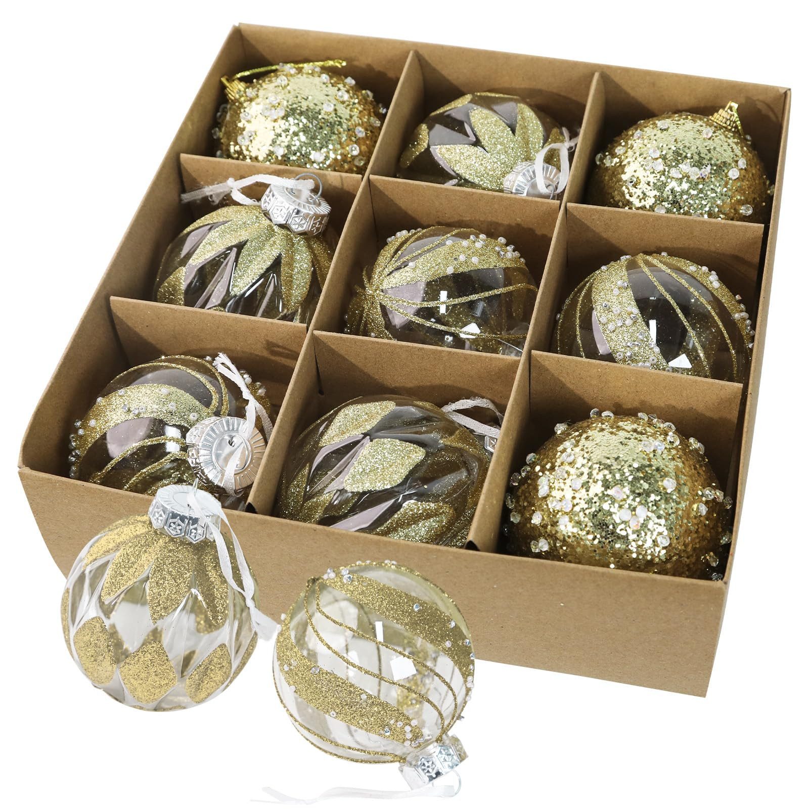 M&W DAS DESIGN Weihnachtsbaumkugel Weihnachtskugeln Christmas Decorations 8CM