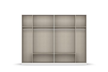 freiraum Drehtürenschrank Davoa in grau metallic / Eiche Artisan / Spiegel - B/H/T: 271/210/54 cm