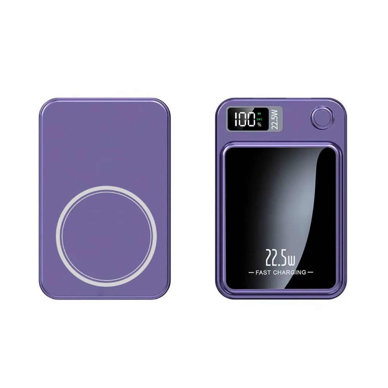 Athlix 10000mAh Magnetische Kabellose Power Bank für Apple iPhone Powerbank 10000 mAh, Starker Magnetischer Snap-On-Akkupack, schlank, leichtgewichtig