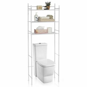 CARO-Möbel Standregal LAVADORA, Toilettenregal Waschmaschinenregal Badezimmer Bad Regal WC Standregal in weiß