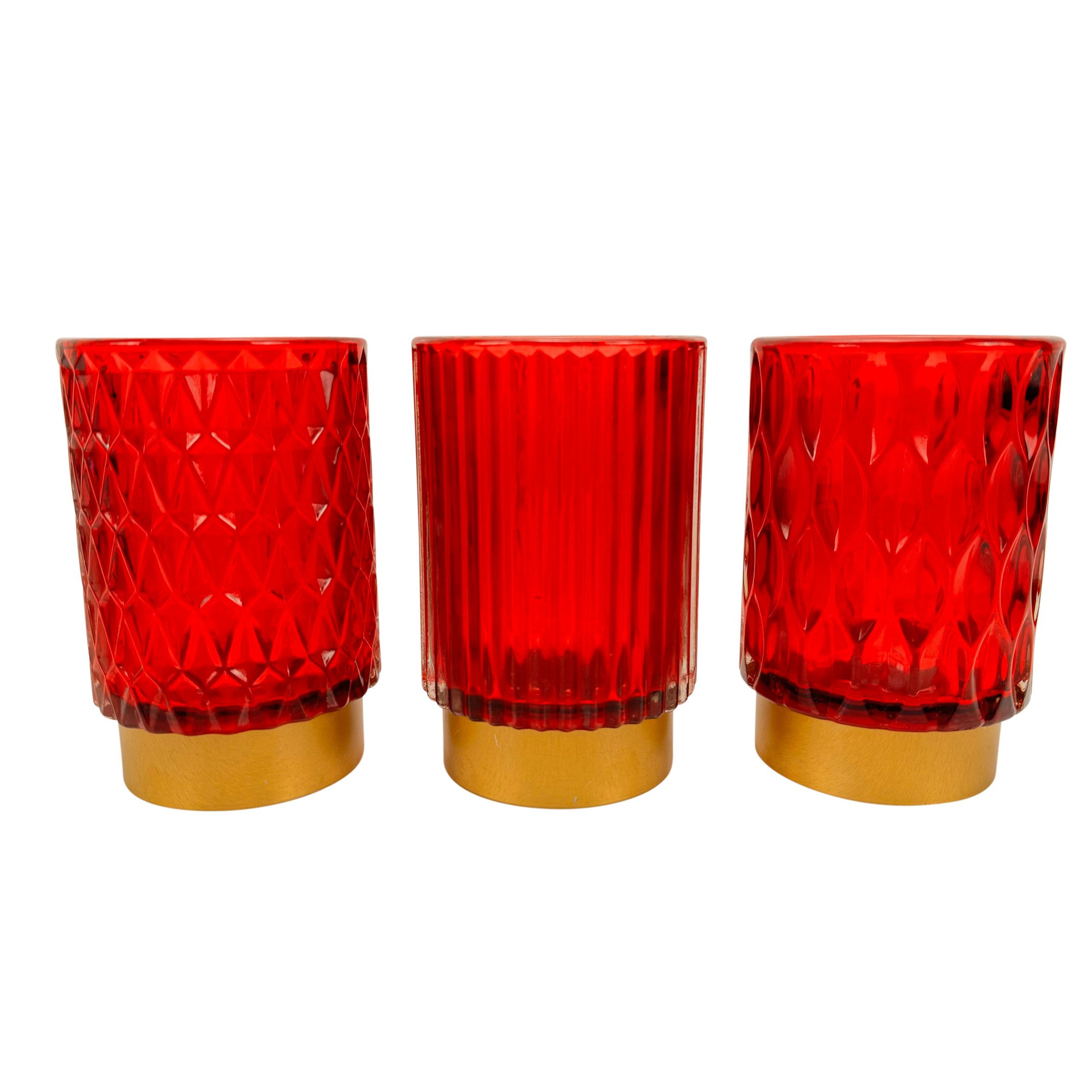 Online-Fuchs Teelichthalter - 3er Set Kerzenständer, Windlicht aus Glas in günstig online kaufen