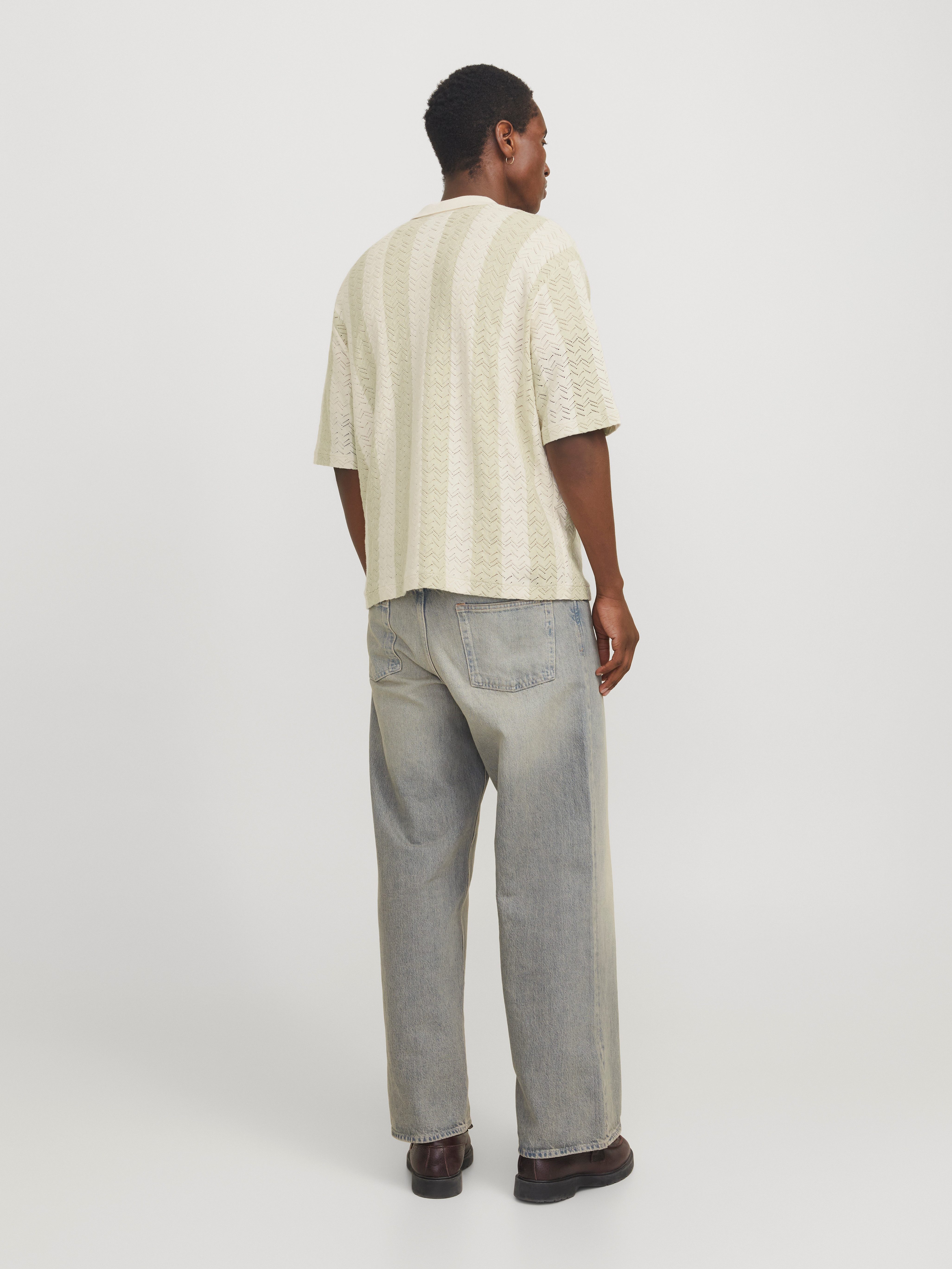 Jack & Jones Polokragenpullover JORTYLER KNIT SS POLO SN Baumwollmischung, relaxed fit