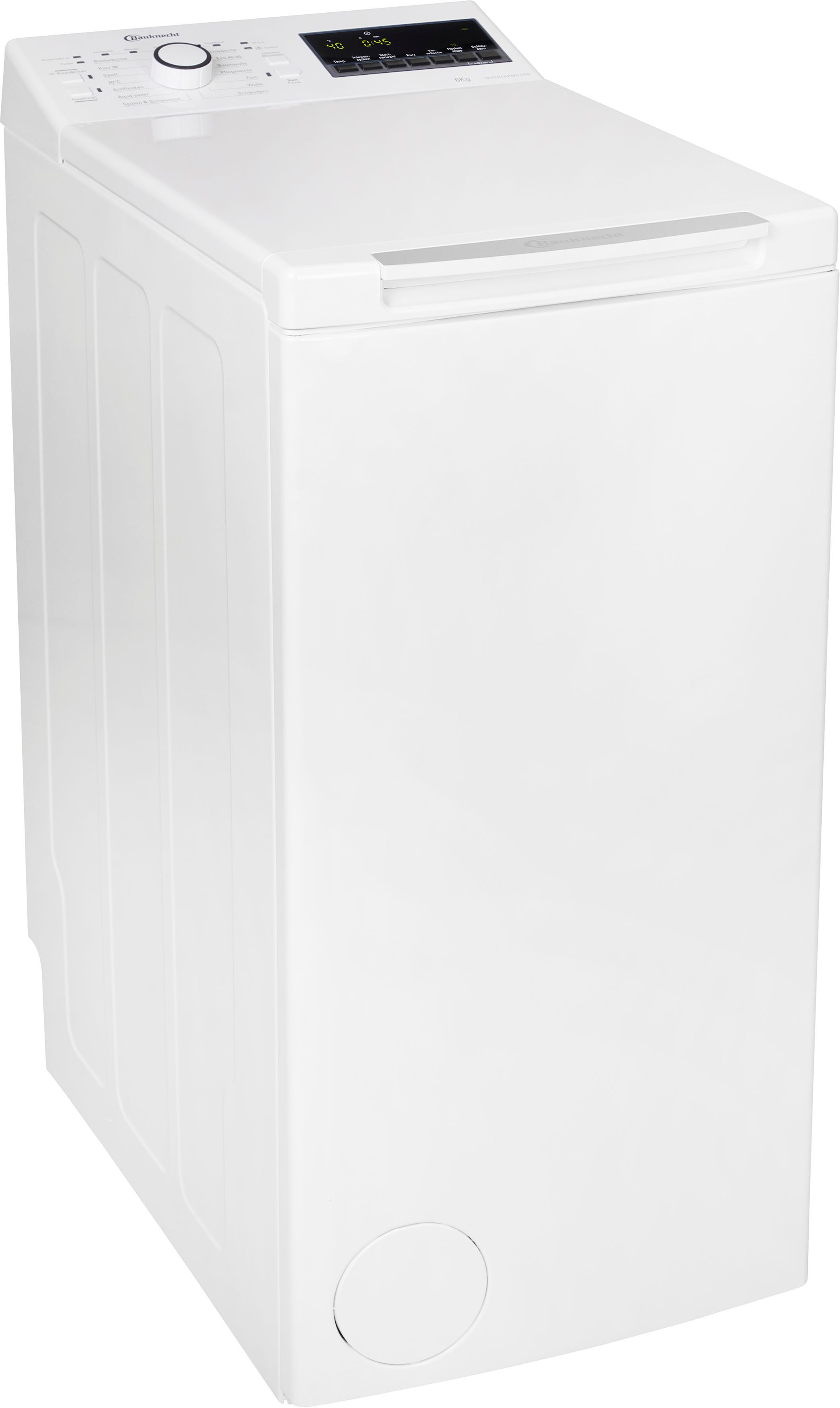 BAUKNECHT Waschmaschine Toplader WMT Super Eco 624 A N, 6 kg, 1200 U/min, Energieeffizienzklasse A, Antiflecken, Vollwasserschutz
