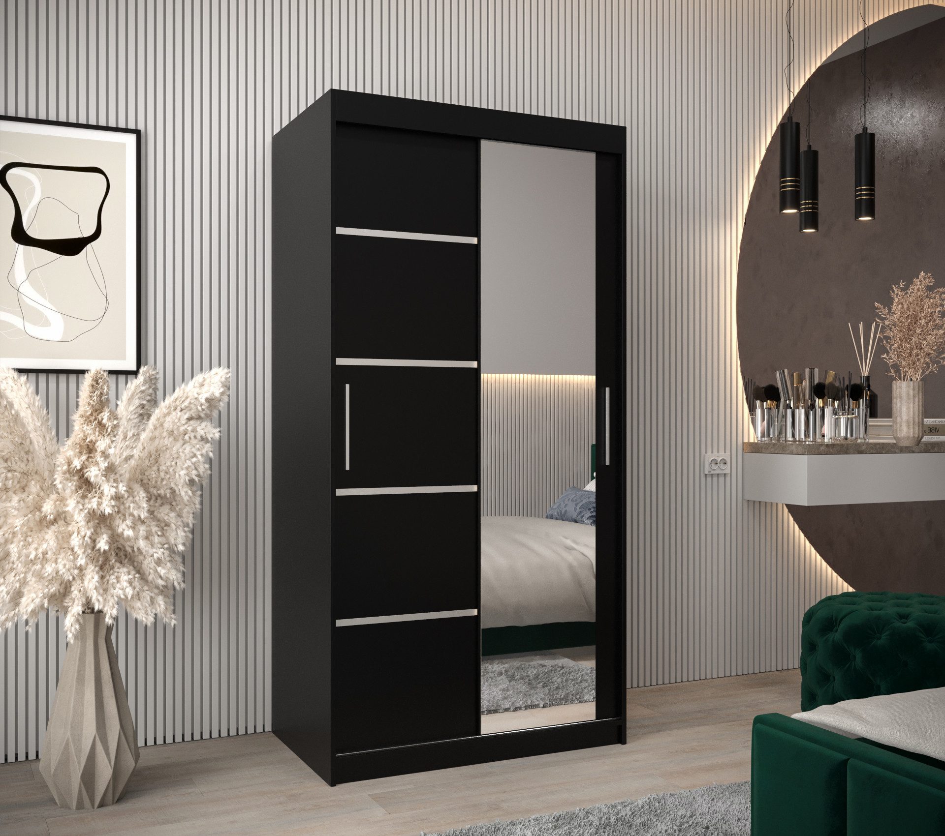 ABIKS MÖBEL Schwebetürenschrank Verona 2 Schlafzimmerschrank, mit Spiegel, günstig online kaufen