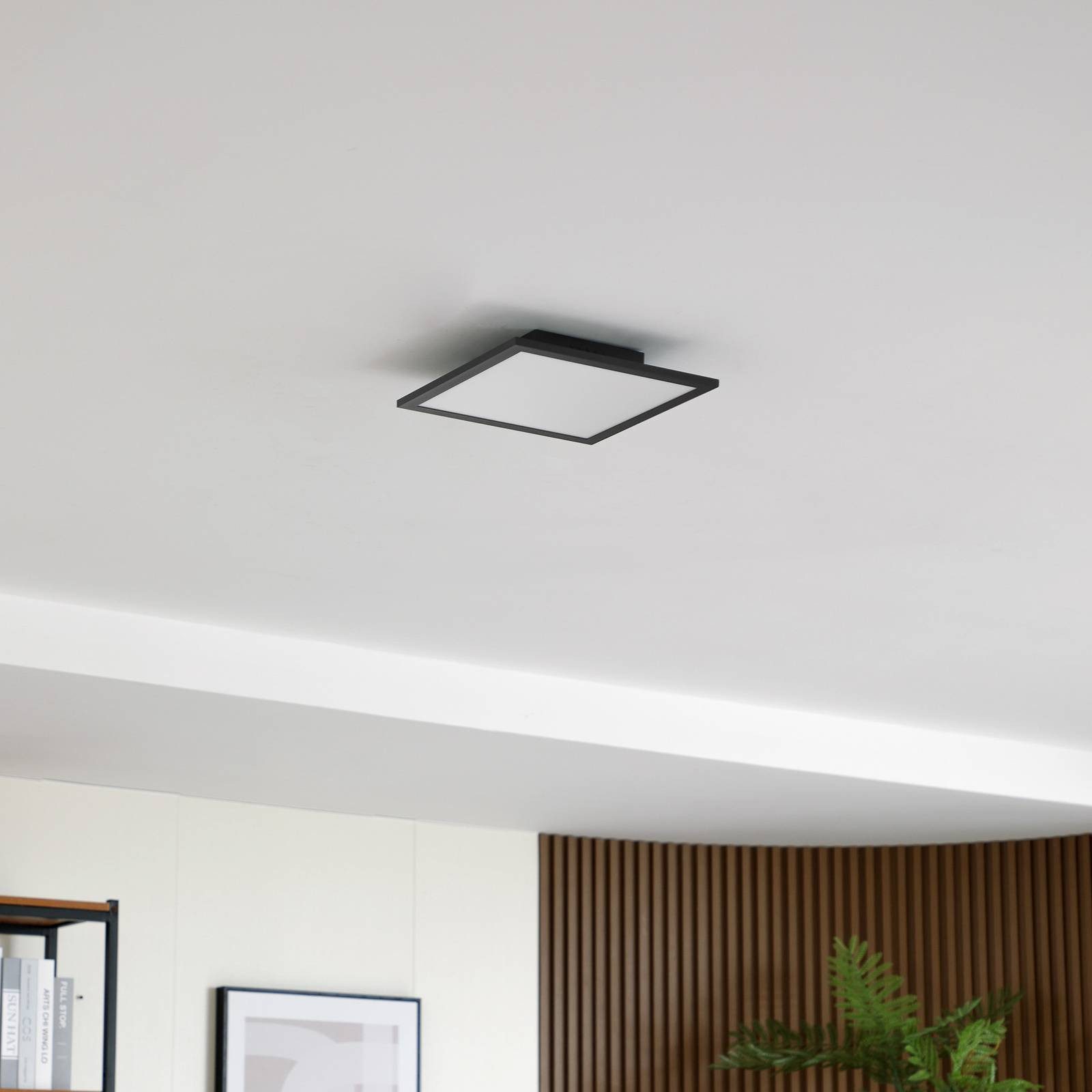 Lindby LED Panel Enhife, LED Schwarz universalweiß IP20, LED 14 W gesamt, universalweiß