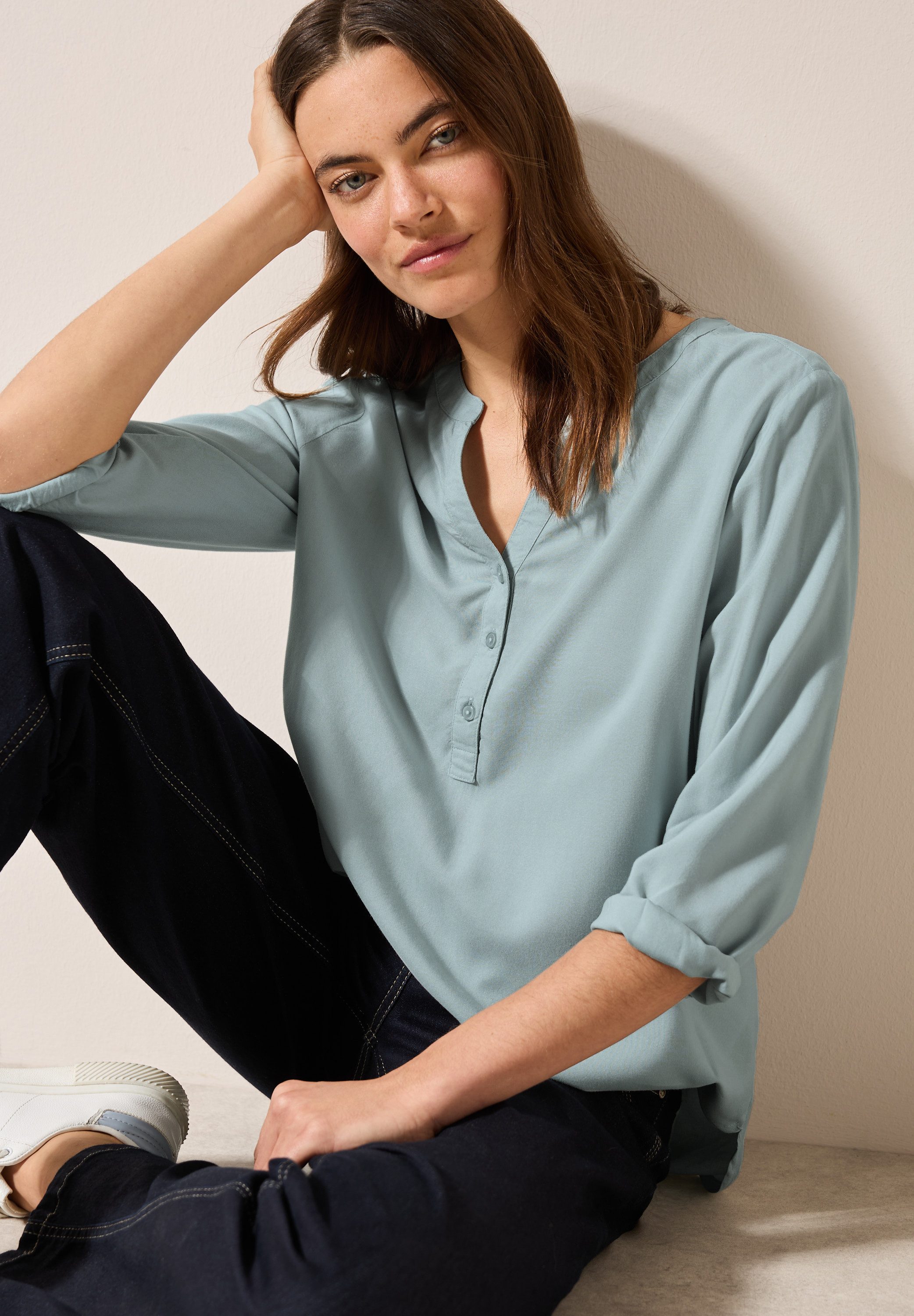 CECIL Klassische Bluse in Unifarbe günstig online kaufen