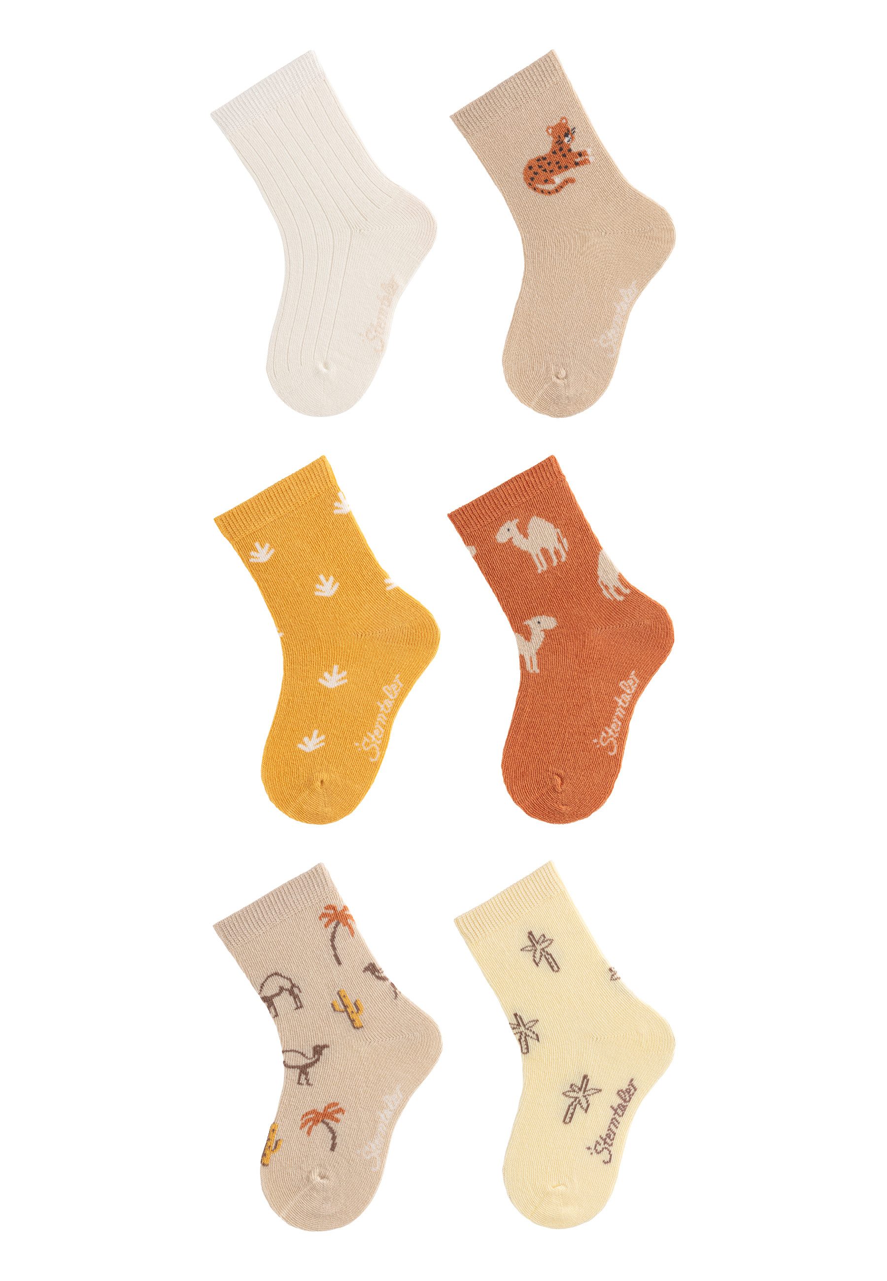 Feinsöckchen Socken 6er-Pack Safari