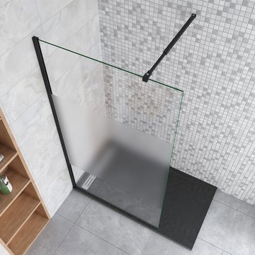 duschspa Duschwand 10mm 200cm Glaswand Duschwand Walk in Dusche Duschtrennwand, Einscheibensicherheitsglas, Sicherheitsglas, (Set), Glas