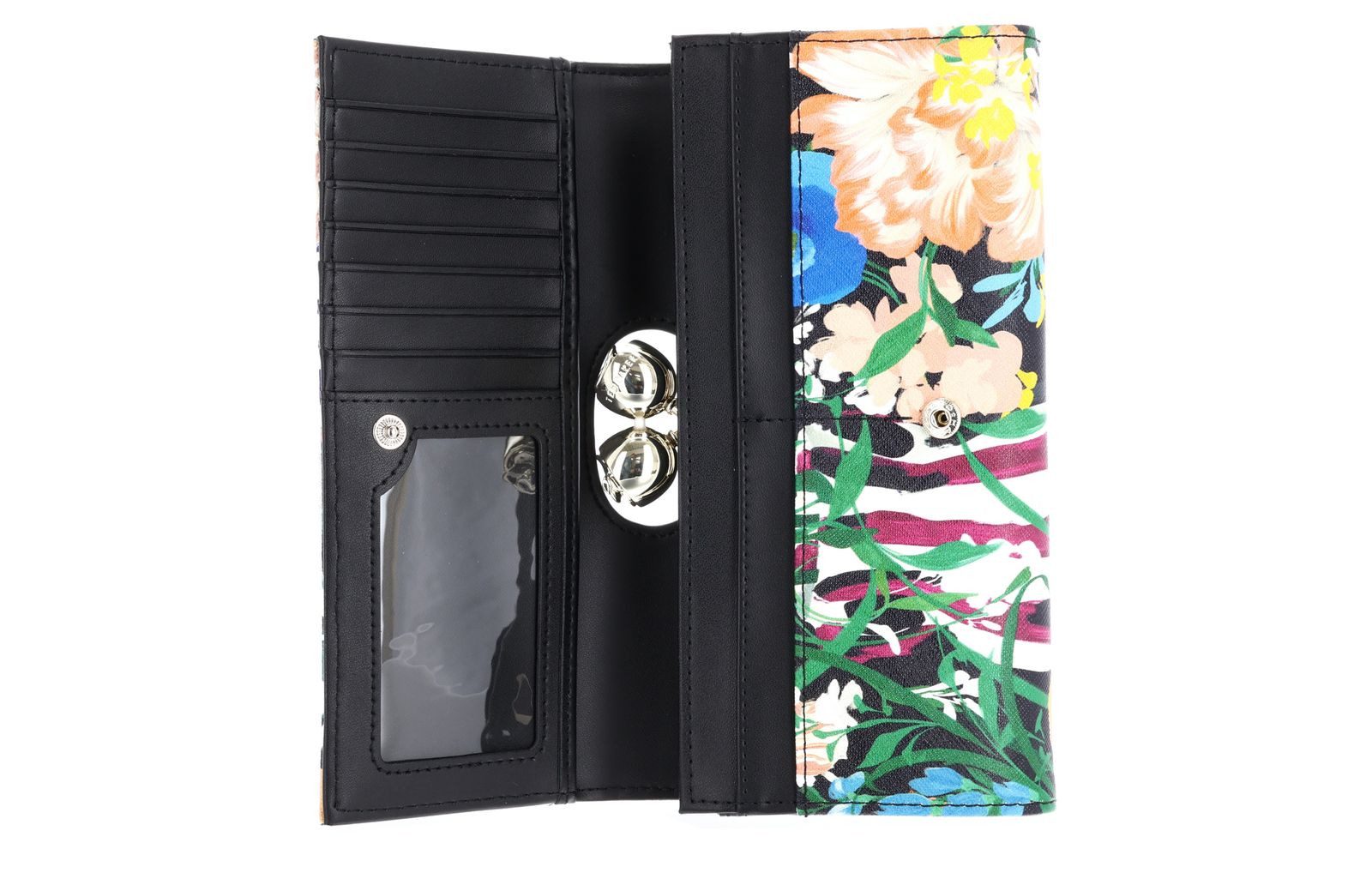 Ted Baker Geldbörse Bouquet Printed Leather Large Bobble Purse, aus echtem Rindsleder