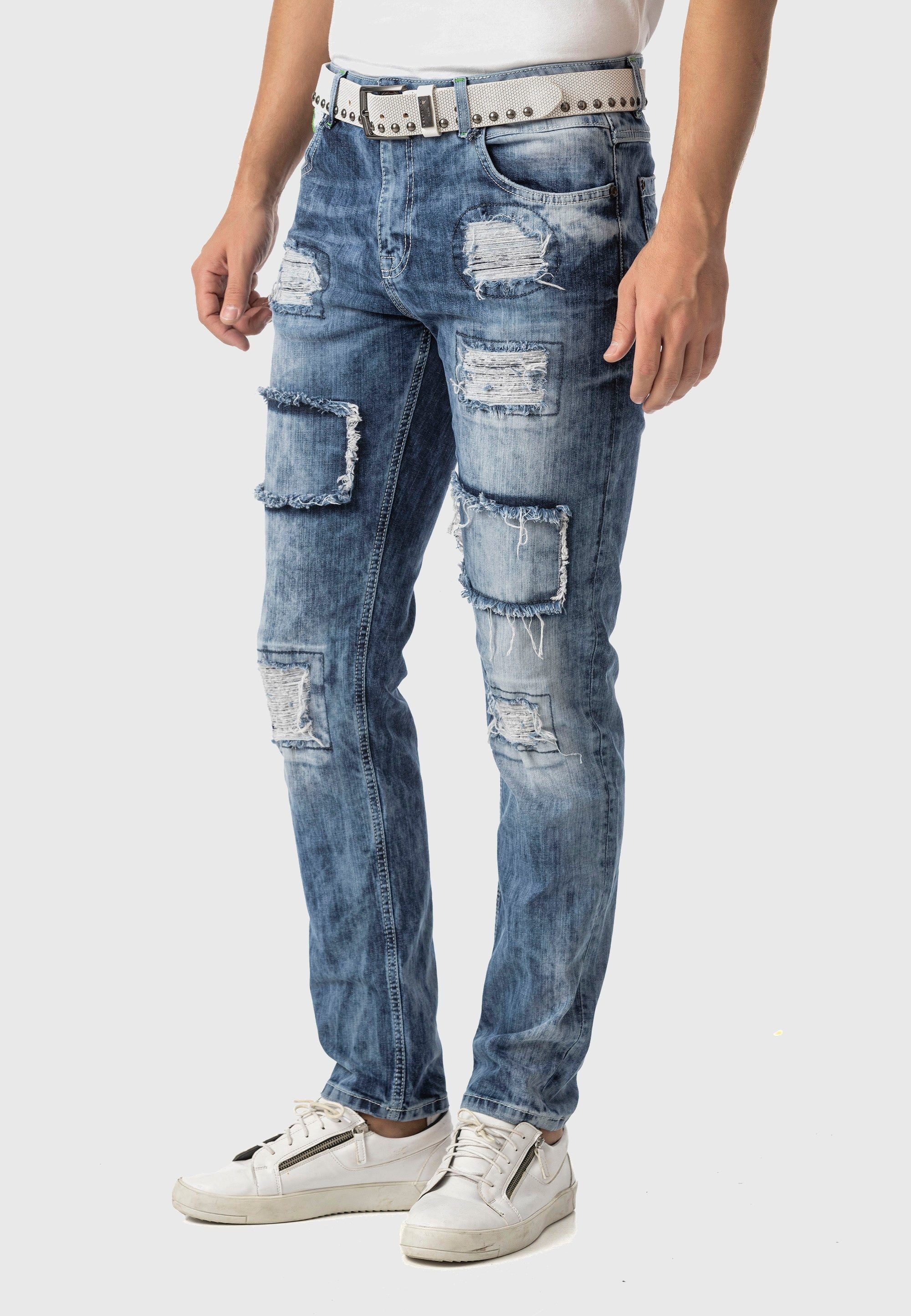 Cipo & Baxx 5-Pocket-Jeans Jeans im Used-Look