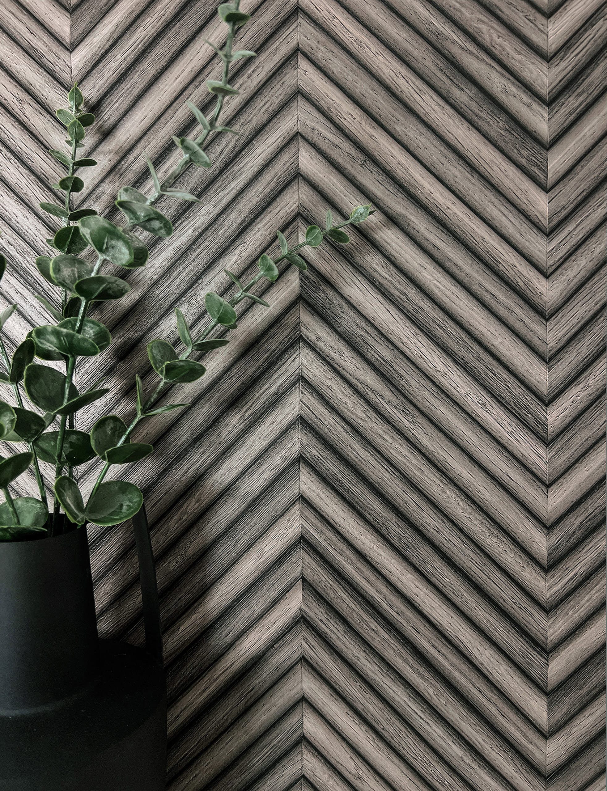 Newroom Vliestapete, Anthrazit Tapete Modern Holz günstig online kaufen