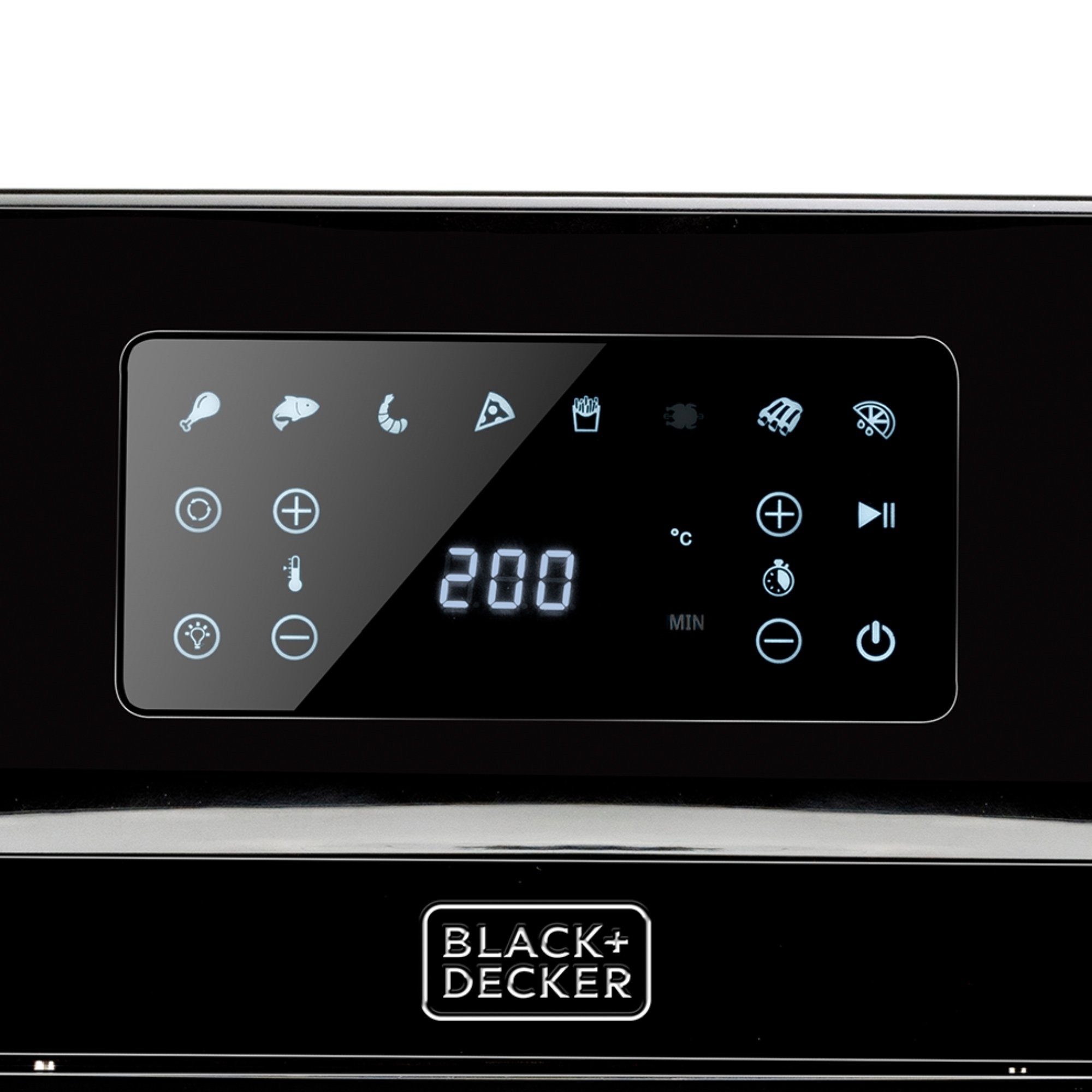 Zwei BXAFO1200E, + & Minibackofen Black Röste Decker Decker Heißluftfritteuse, Black
