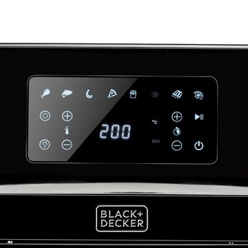 Black + Decker Minibackofen BXAFO1200E, Heißluftfritteuse, Zwei Röste