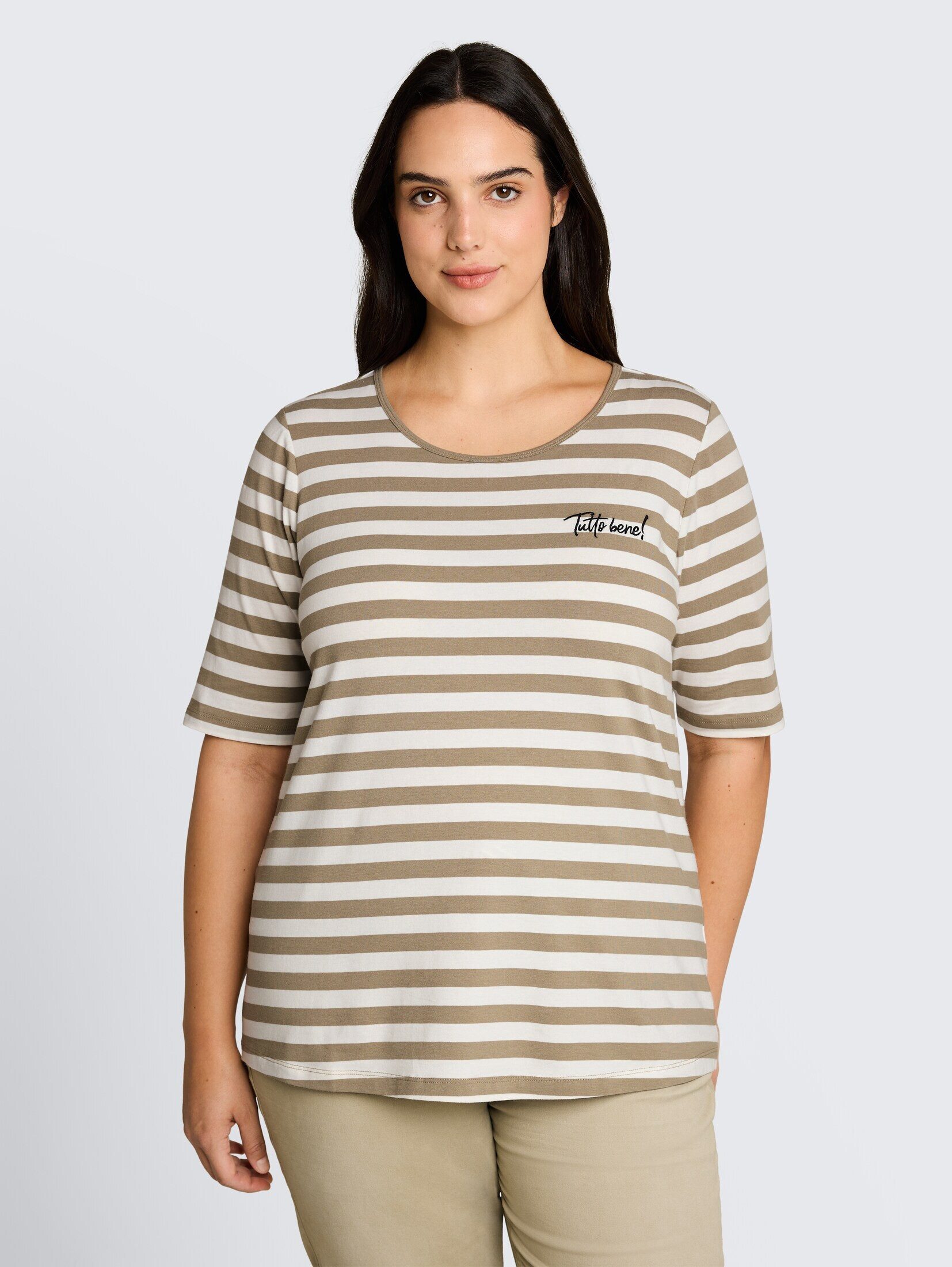 TOM TAILOR PLUS T-Shirt T-Shirt Plus Size - T-Shirt mit Stickerei