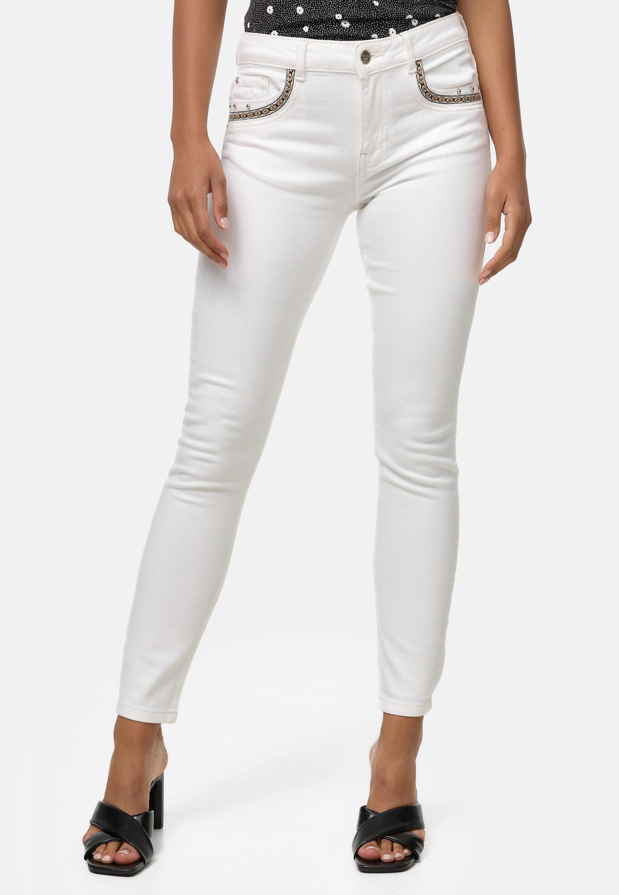 ORSAY Slim-fit-Jeans Ethnotrousers (1-tlg) mit abgesetzten Taschen