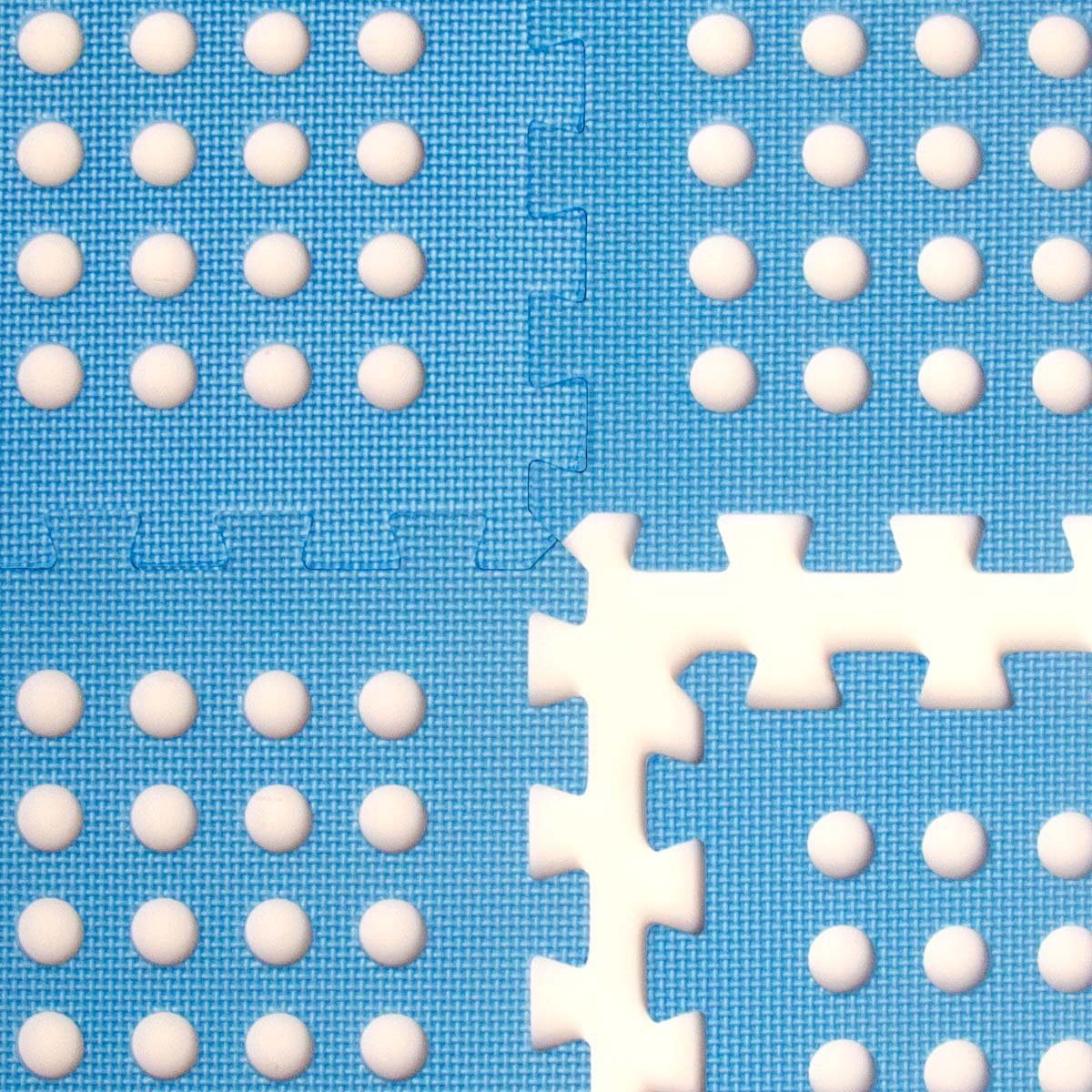62x62cm Bodenmatte Blau Poolmatte, rutschfest EVA eyepower Stecksystem Gittermatte