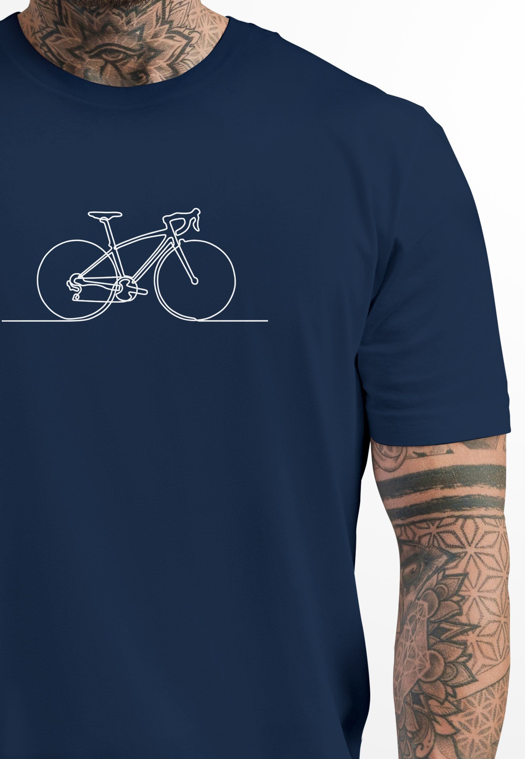 Neverless Print-Shirt Herren T-Shirt Fahrrad Radfahrer günstig online kaufen