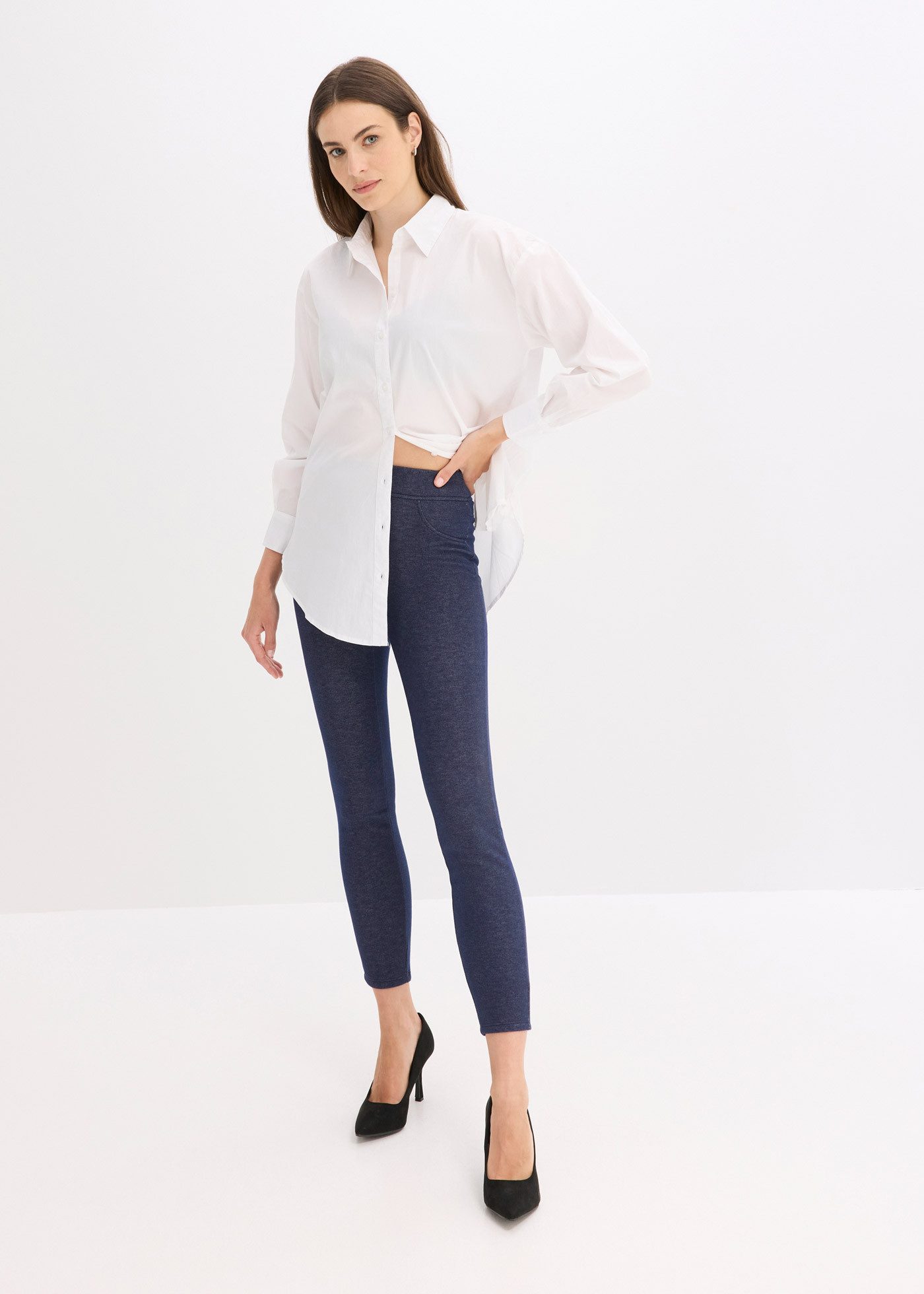 bonprix Thermoleggings aus Polyester, wärmend, mit Elasthan-Anteil, in Jeansoptik