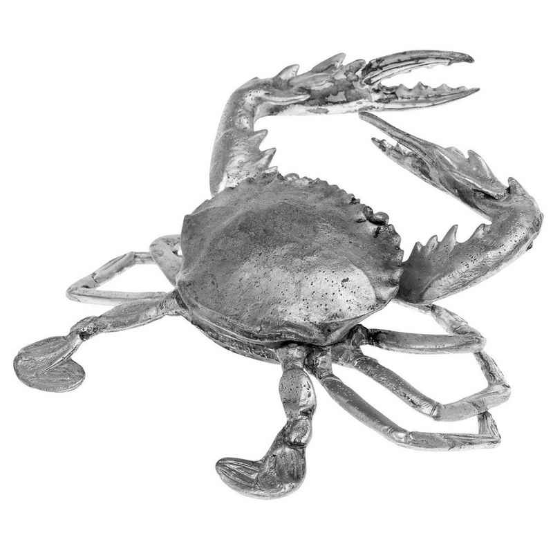 Aubaho Dekofigur Zinnfigur in Form eines Krebs Figur Skulptur Flusskrebs Insekt Zinn sc