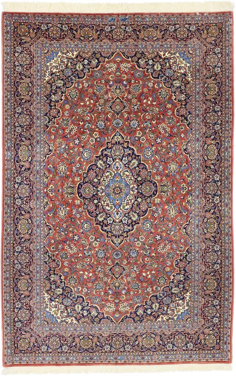 Orientteppich Keshan Sherkat Farsh Seidenkette 135x211 Handgeknüpfter, Nain Trading, rechteckig, Höhe: 12 mm