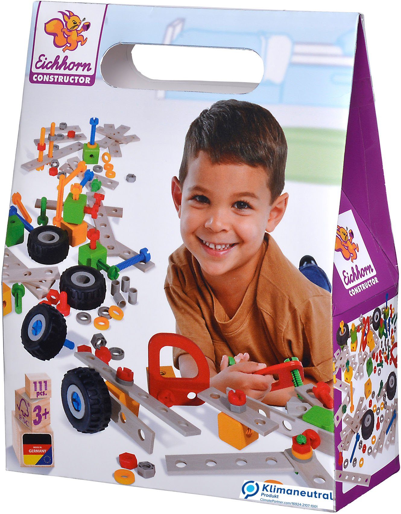 Eichhorn Constructor Erweiterungsset Konstruktionsspielsteine, (111 St), Made in Germany, FSC® - schützt Wald