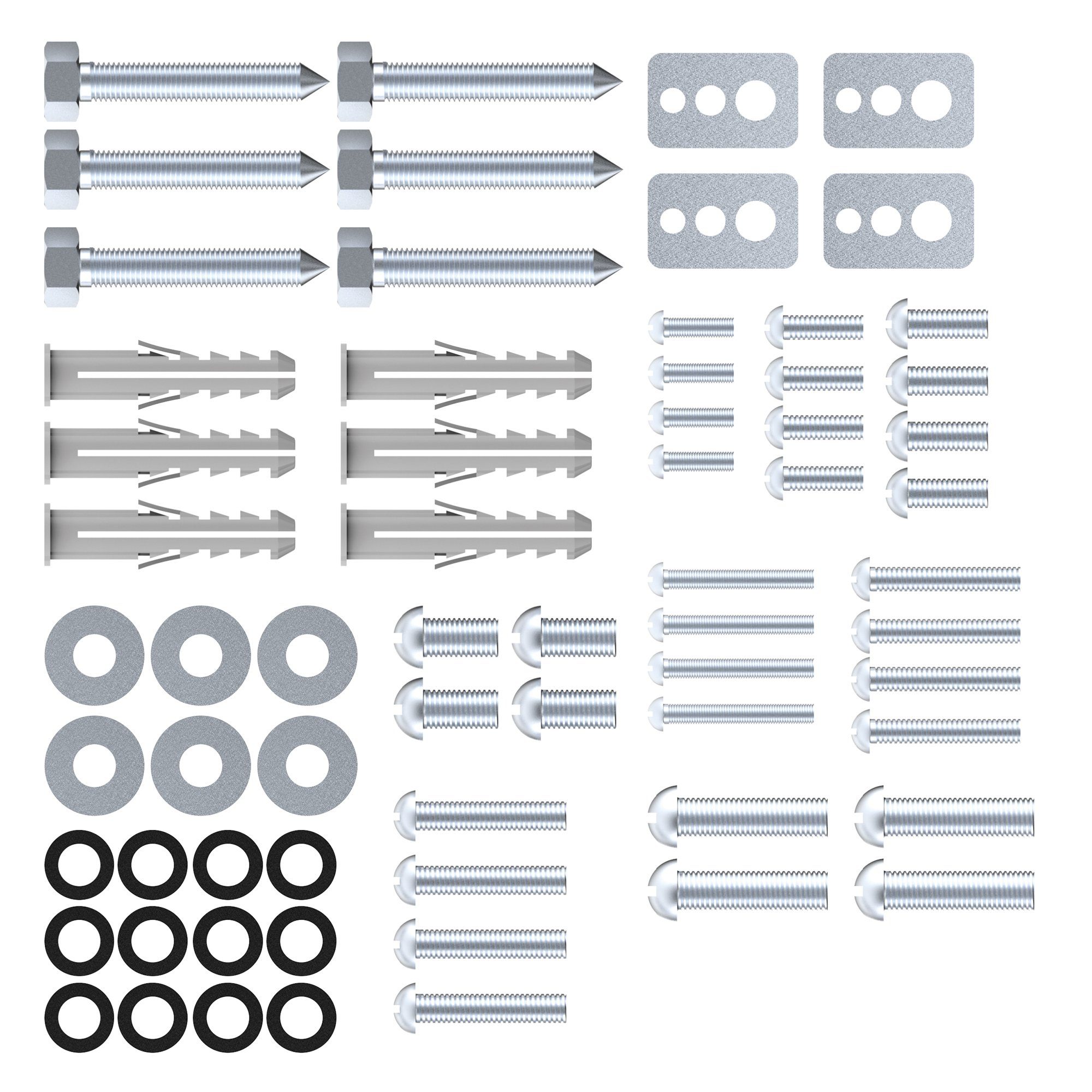 conecto TV-Wandhalterung VESA Schraubenset 64 Teilig für TV Fernseher Halter Halterung