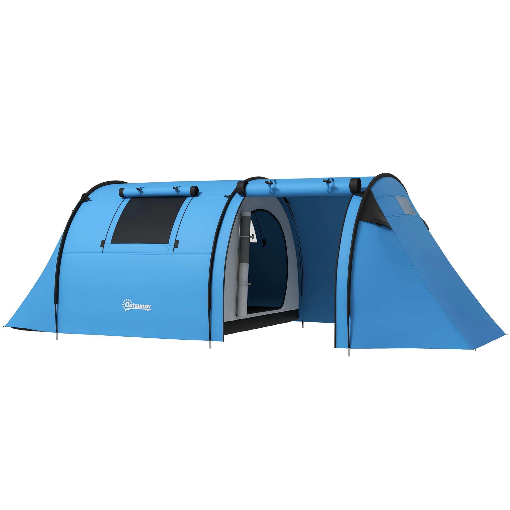 kowdom Gruppenzelt Campingzelt 3-4 Personen, 1 Schlafzimmer + Wohnbereich, 3000 mm, Personen: 4 (Campingzelt, Komplettzelt für 3-4 Personen), PU-beschichtet