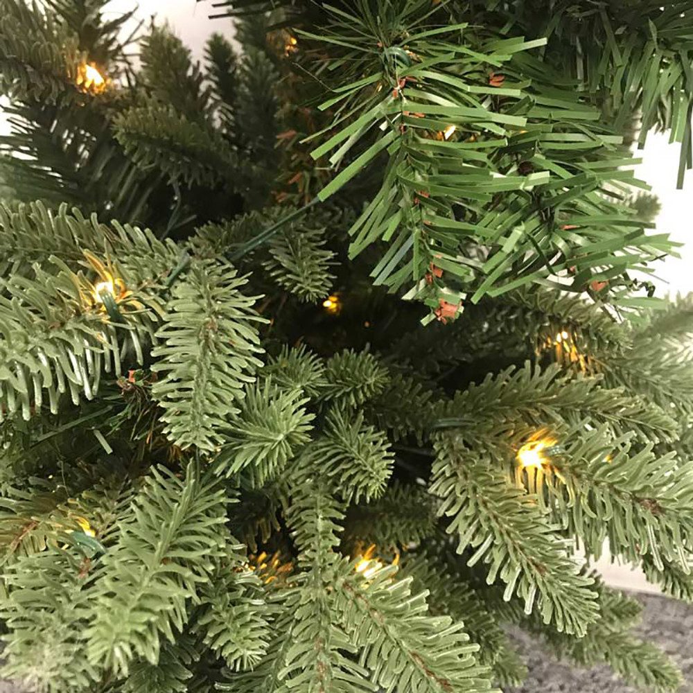 Kaemingk Künstlicher Weihnachtsbaum Künstlicher Weihnachtsbaum 120 cm mit Beleuchtung und Topf Tannenbaum, Künstlicher Weihnachtsbaum, Timer